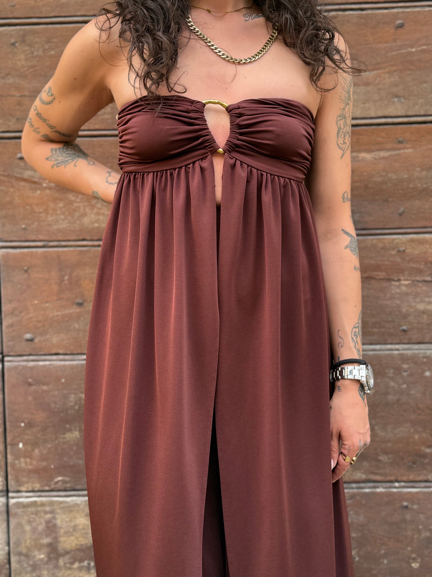 BohemianVì ALYSIA top brown