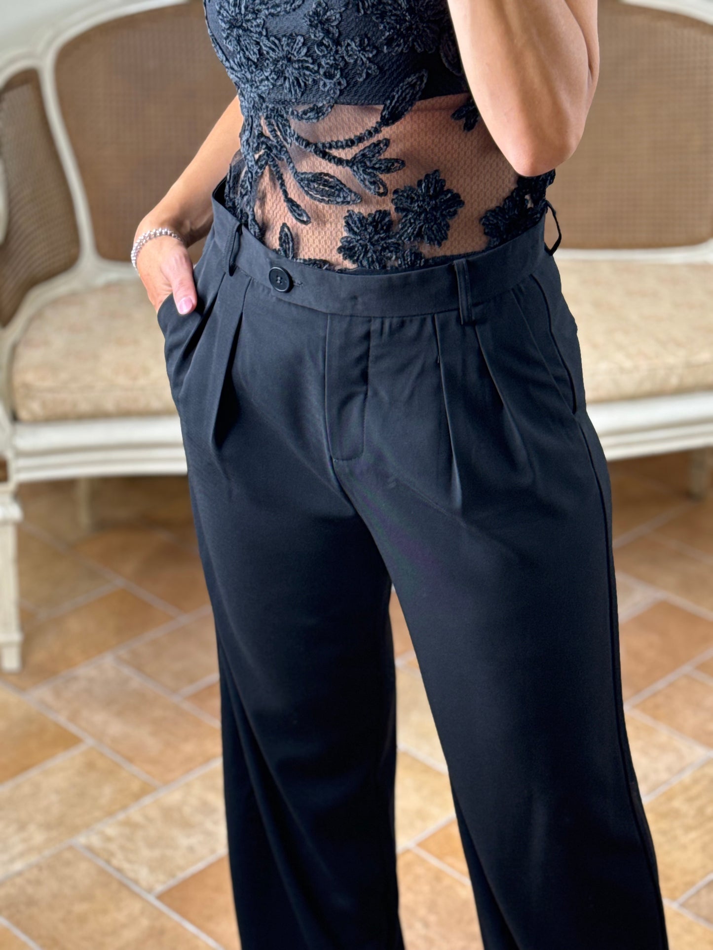 Anonyme Pantalone EASY STRETCH TROUSER nero