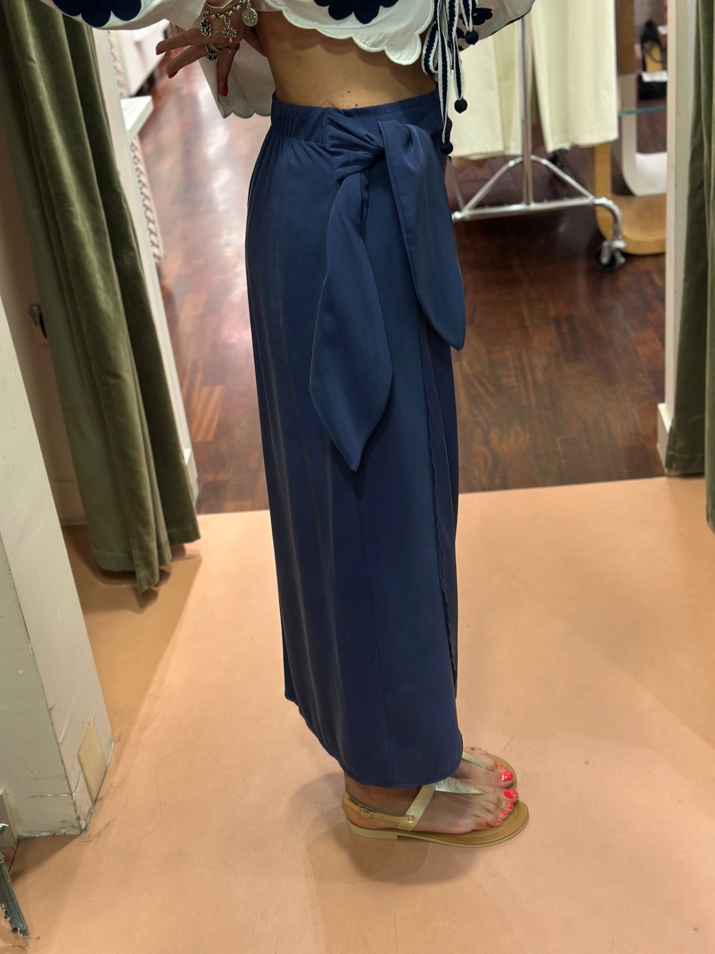 Gonna portafoglio in cupro BLU