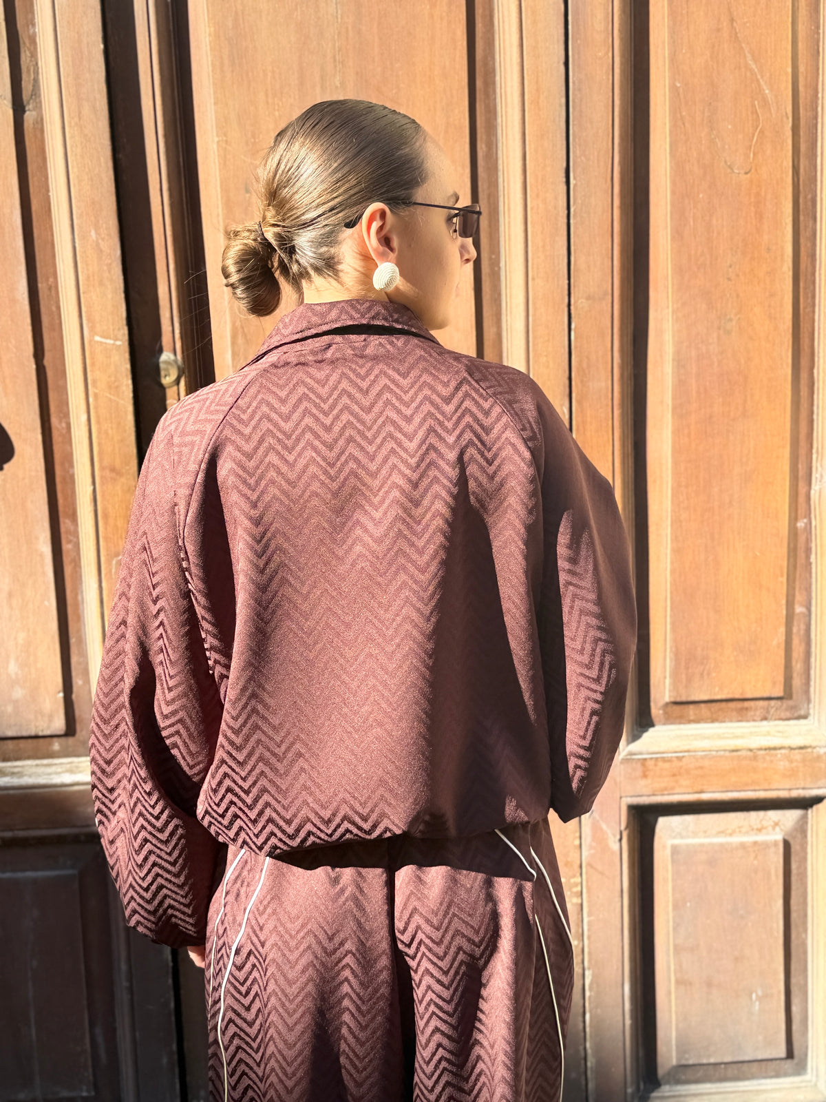 Felpa Bomber Sporty-Chic MORO