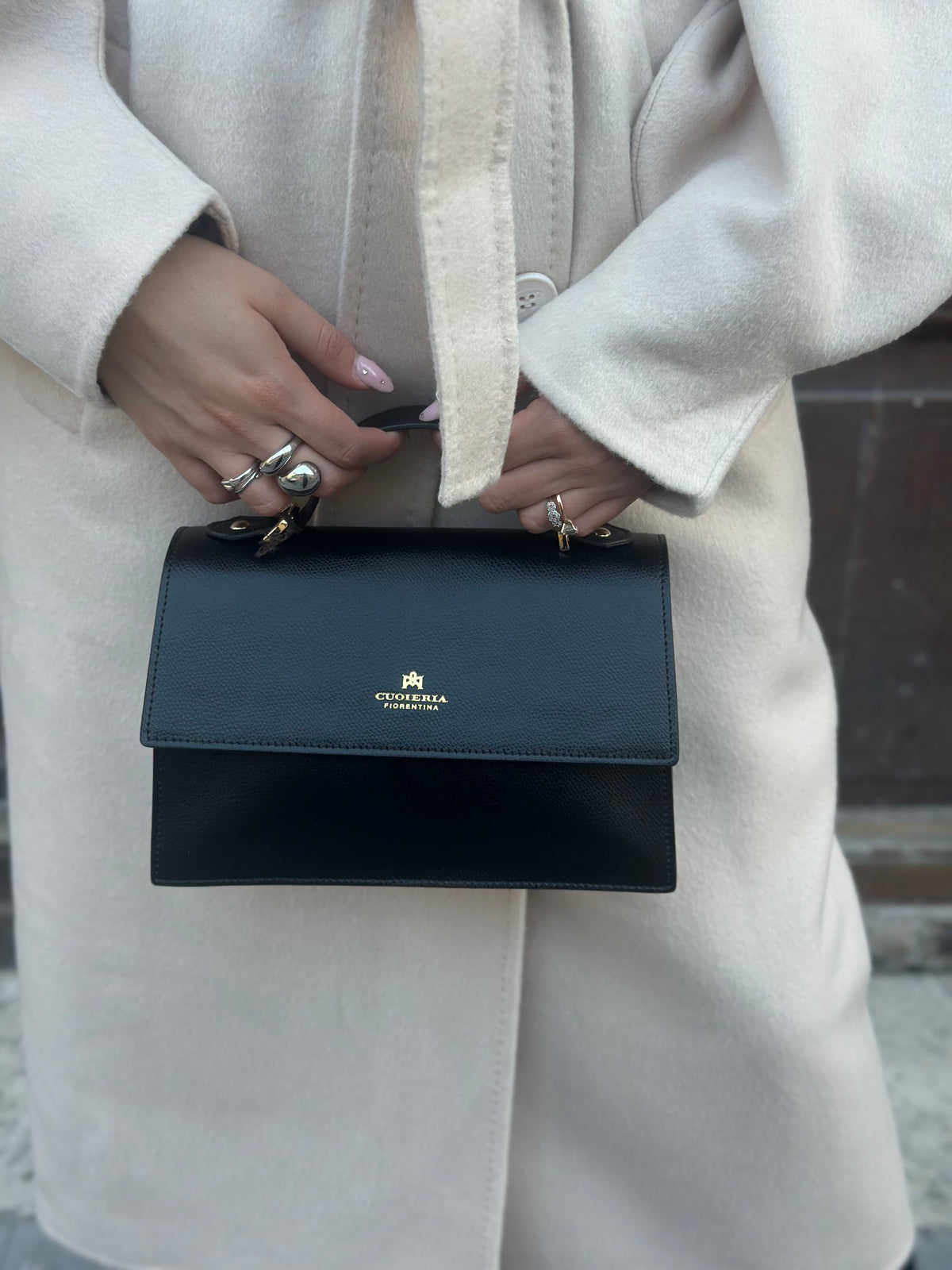 Cuoieria Fiorentina BEAUTY SMALL FLAP BAG NERA