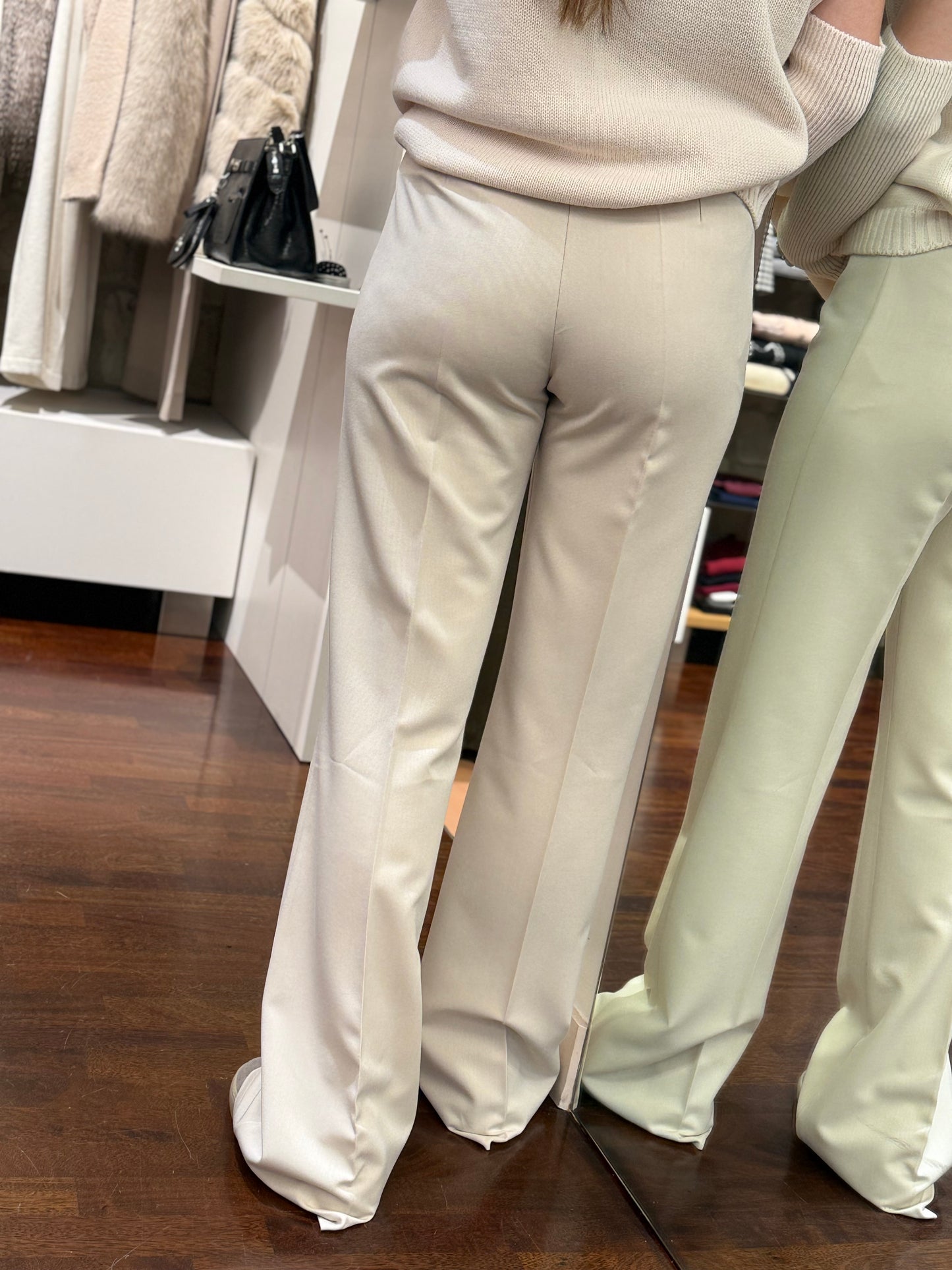 Tensione In Pantalone flare PANNA