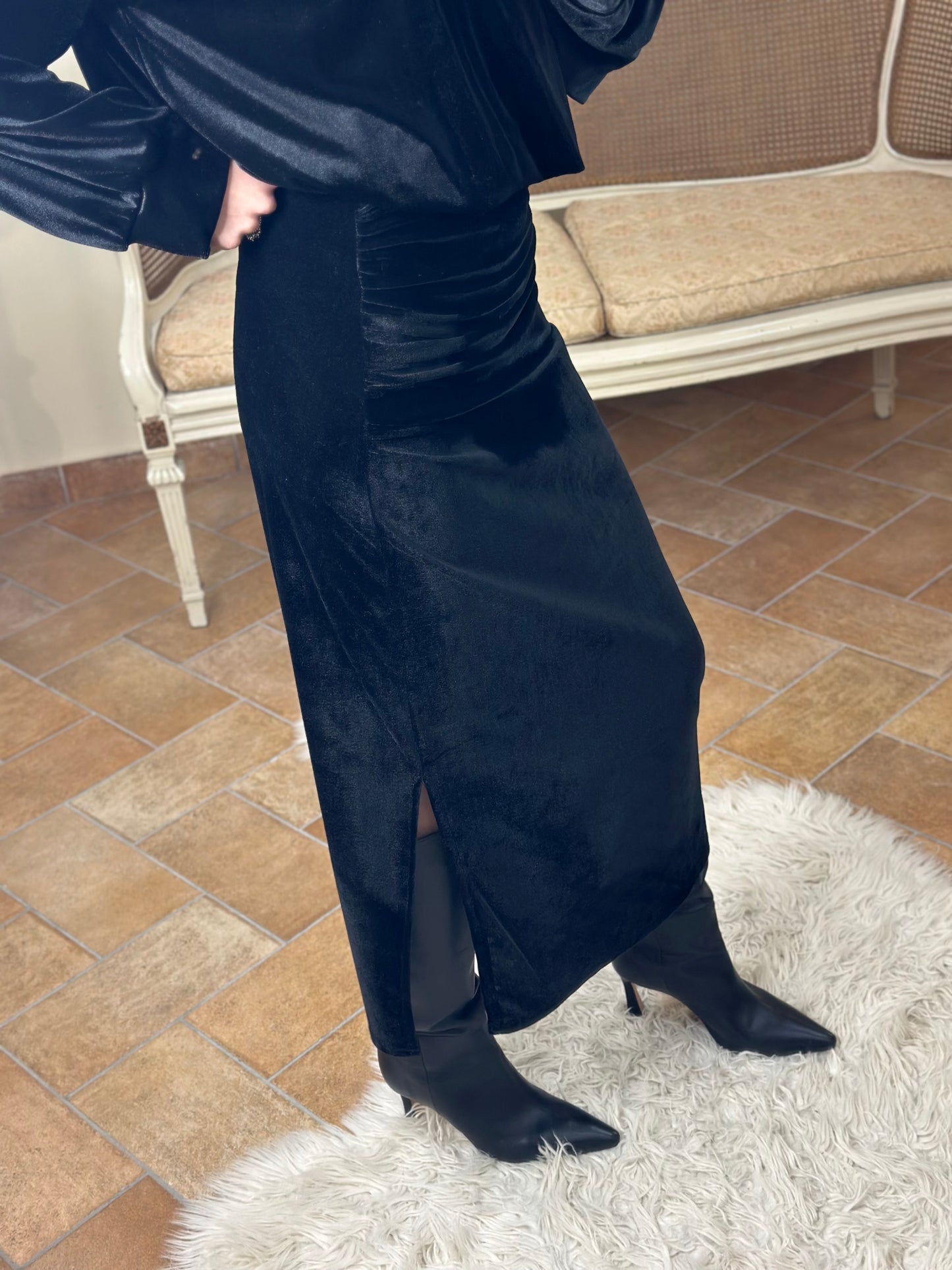 Longuette SVEVA in ciniglia NERA