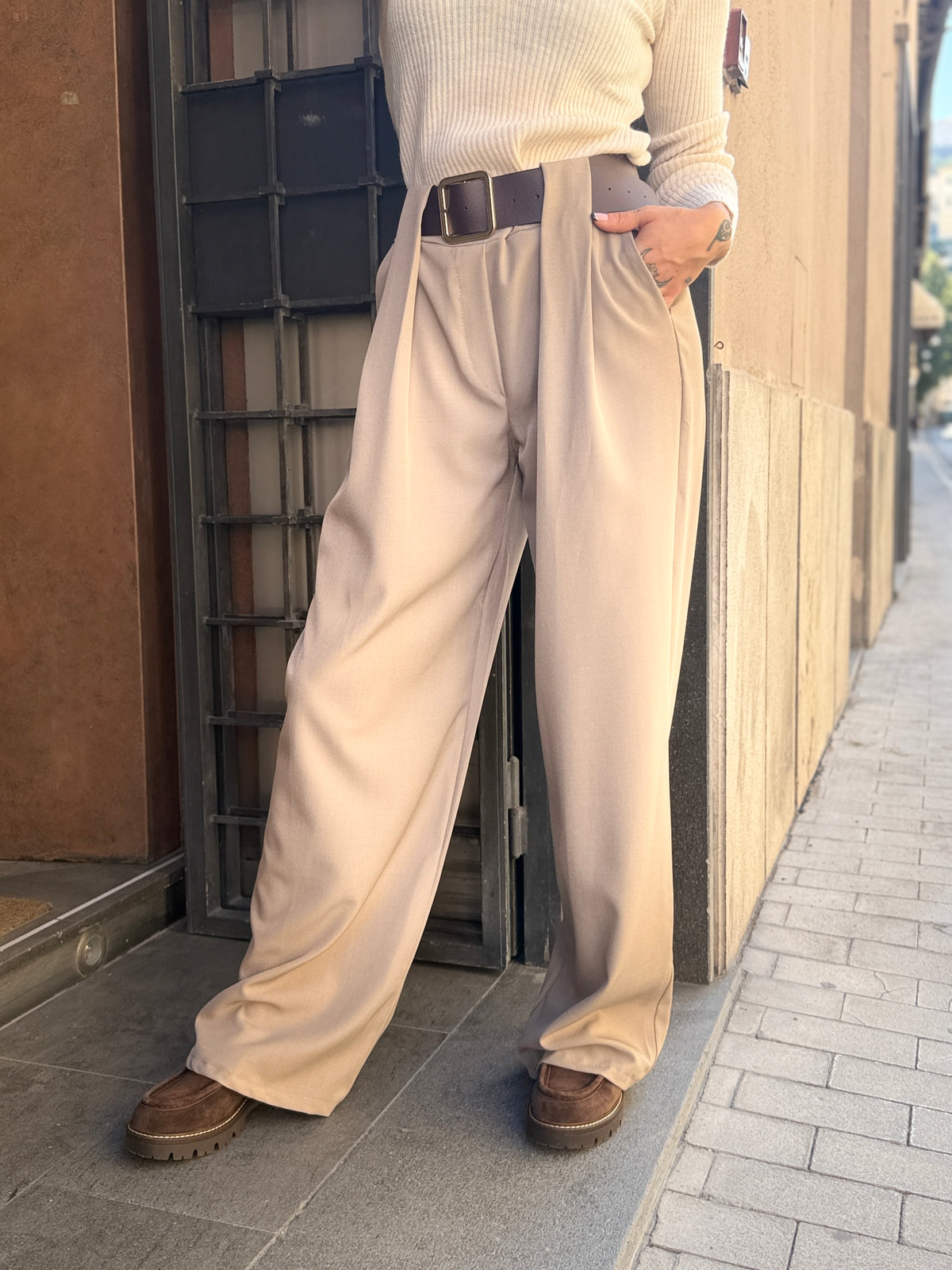 Pantalone palazzo MORO E BEIGE