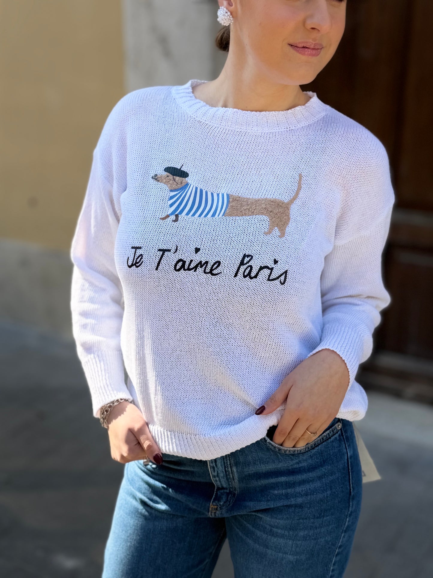 Maglia " Je T'aime Paris" BIANCA