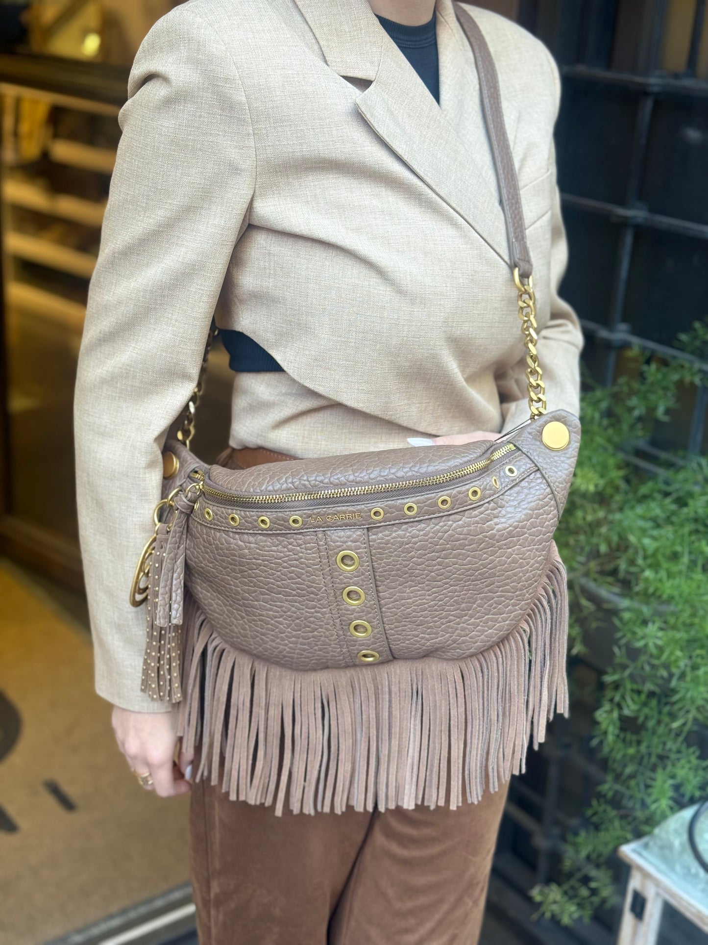 La Carrie FRINGES WAISTPACK TAUPE