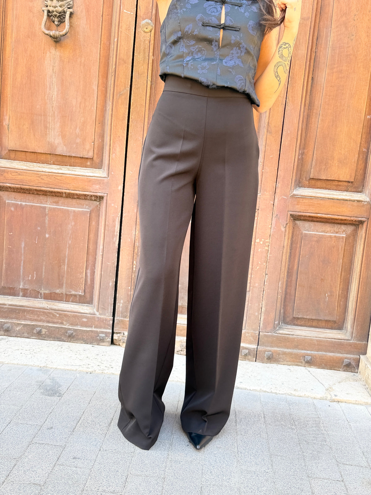 Silence Limited AMBER COLUMN PANTS BLACK