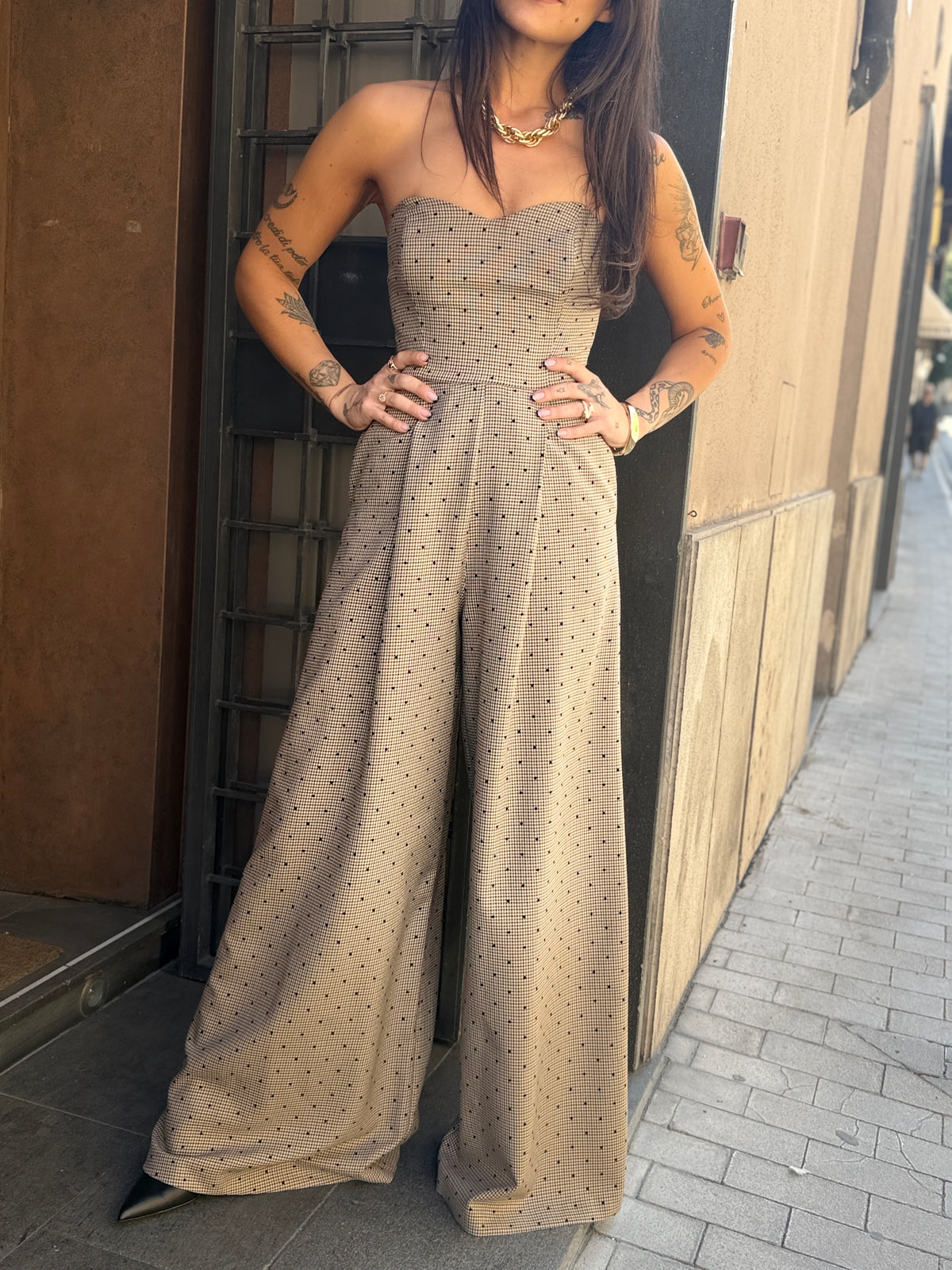 BohemianVì Jumpsuit a pois