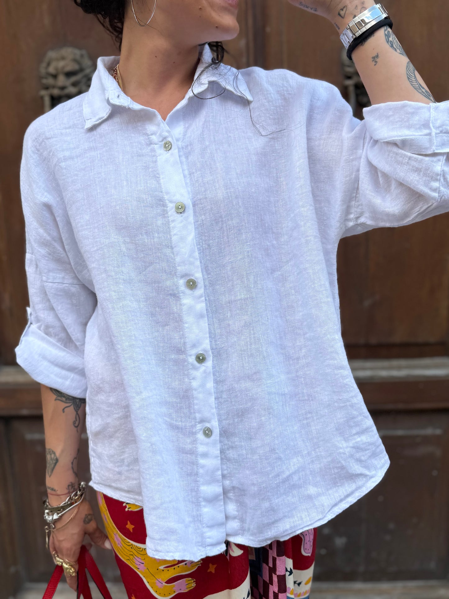 Camicia VIOLA in lino (disponibile in più colori)