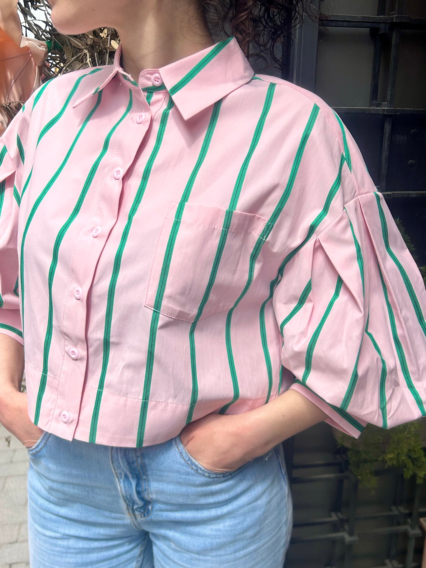 Anonyme Camicia STRIPED SHIRT pink