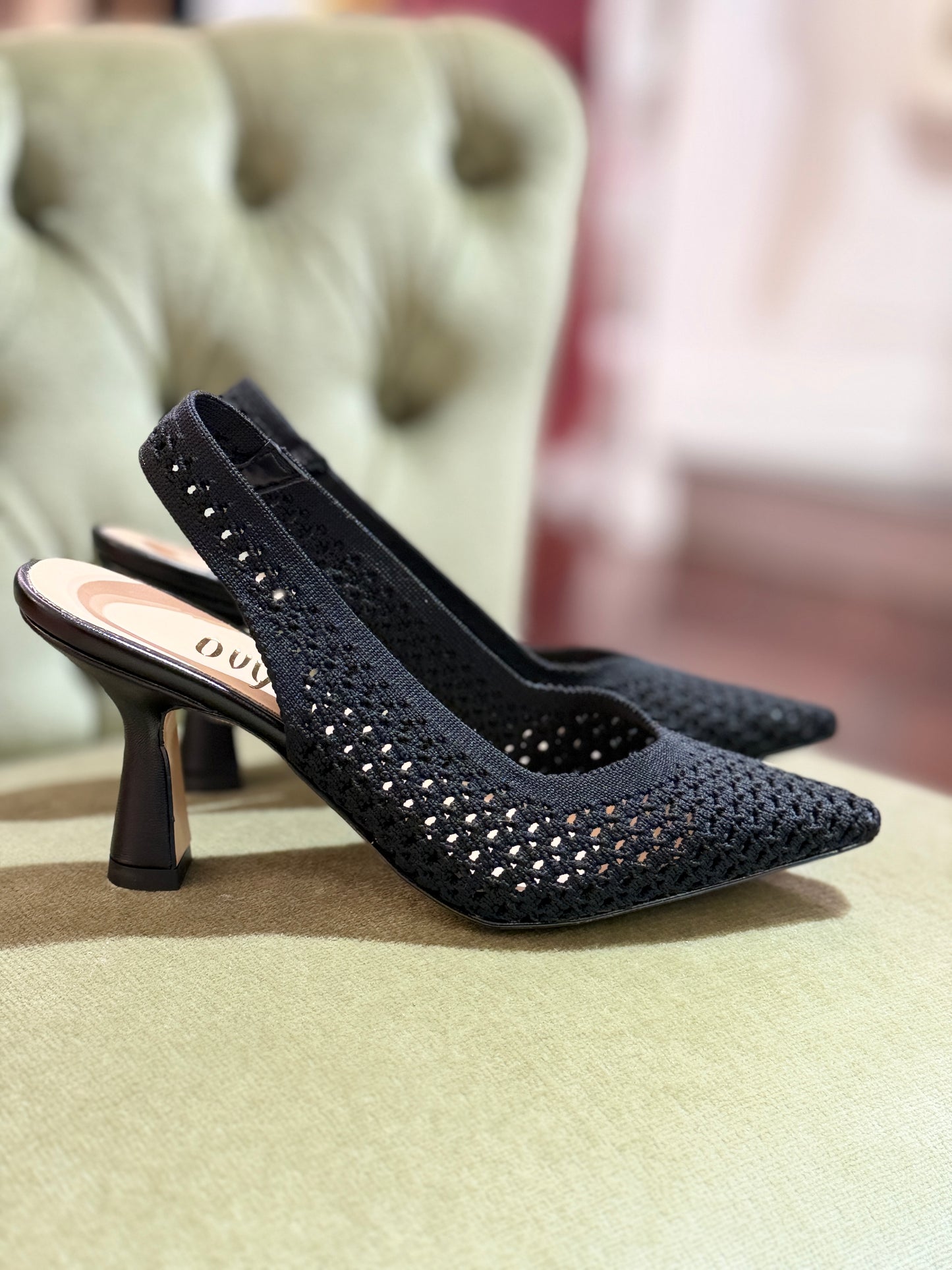 Ovyé Slingback in crochet NERA