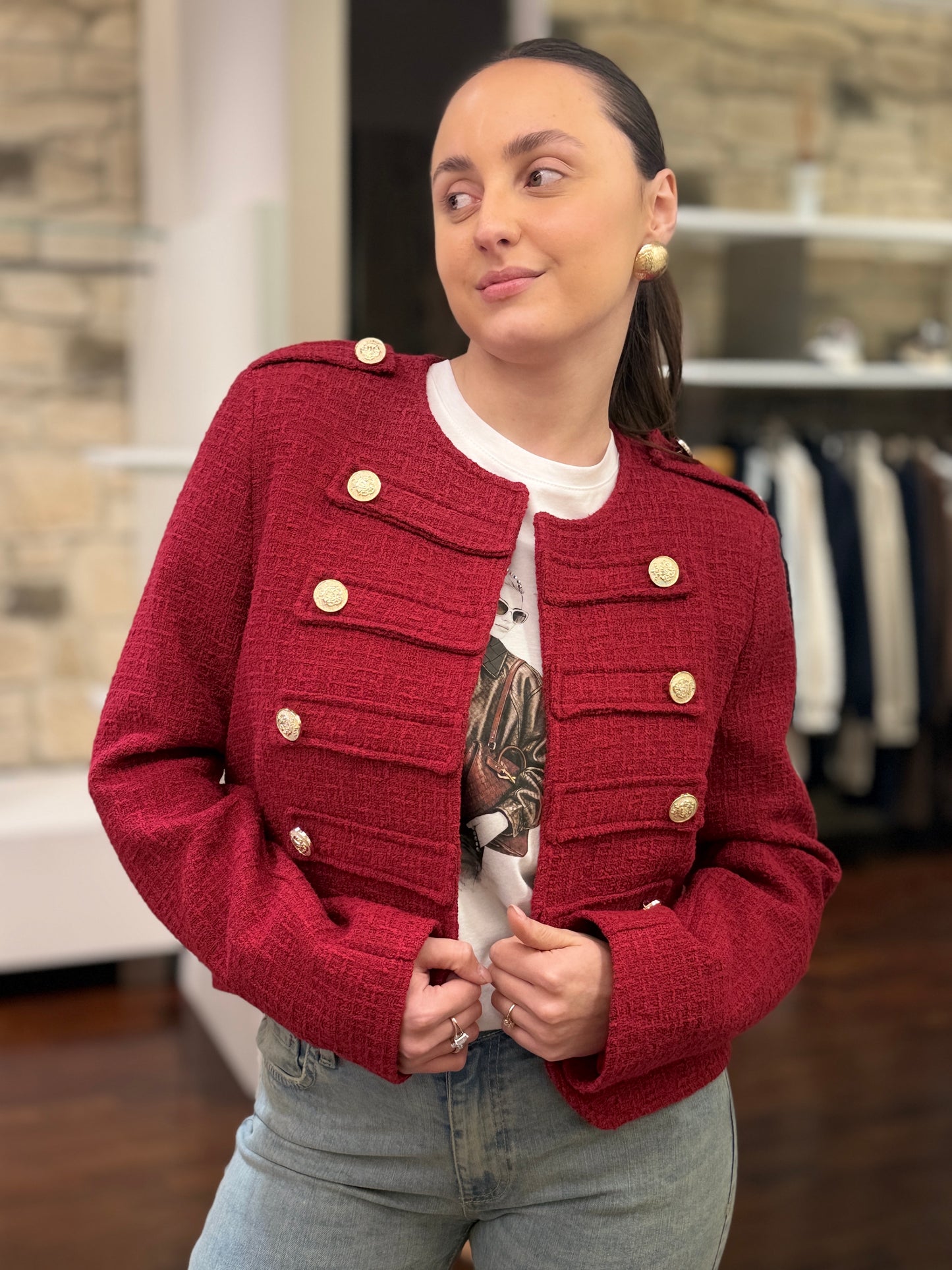 Tensione in Giacca Napoleone ROSSO