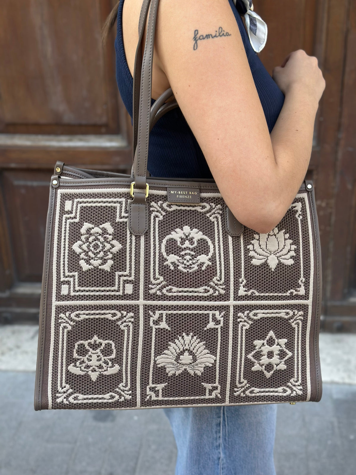 My Best Bag ATENA LASHA NATURAL BAROCCO LARGE