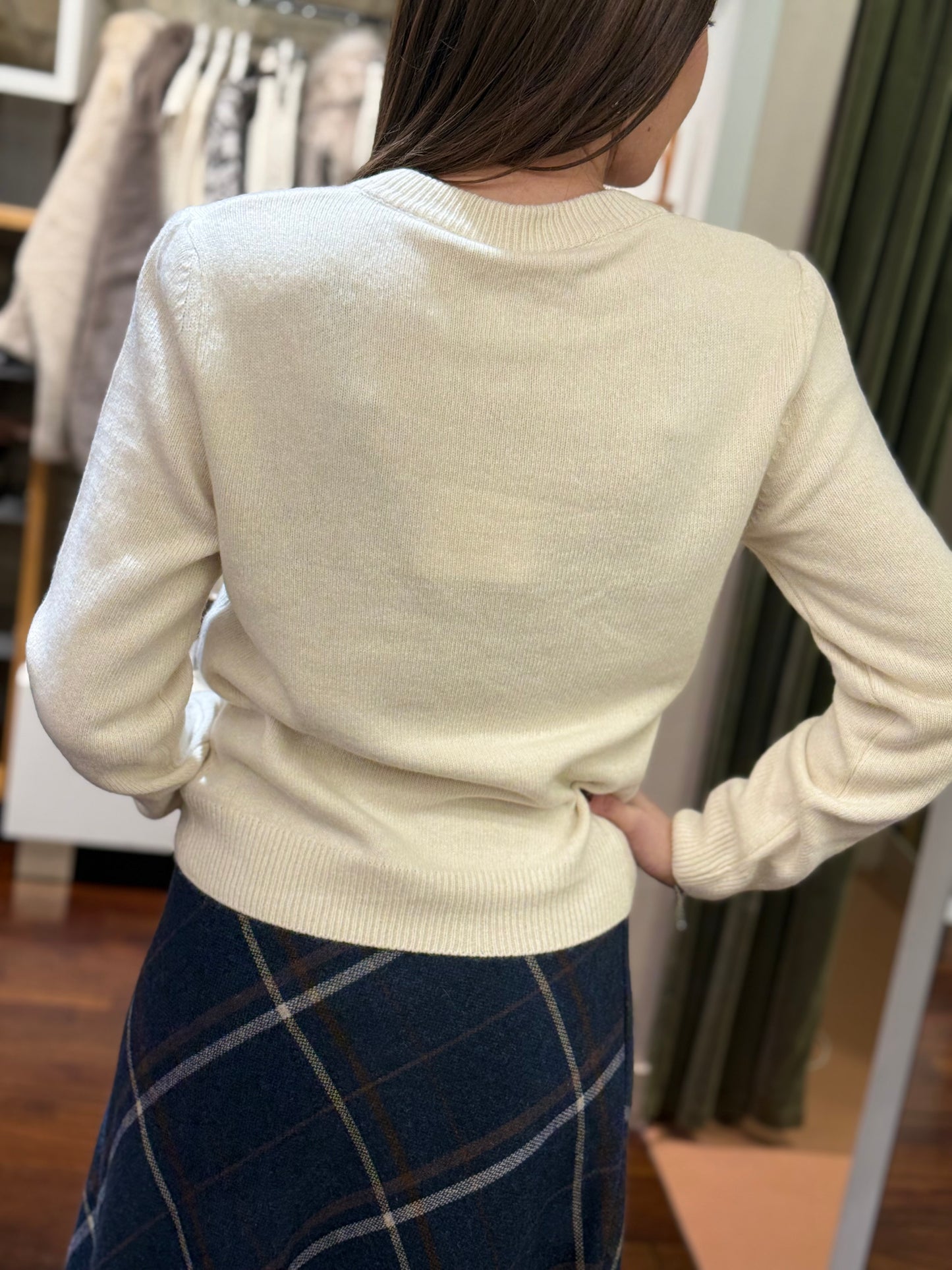 Tensione In Maglia girocollo con spalline BURRO