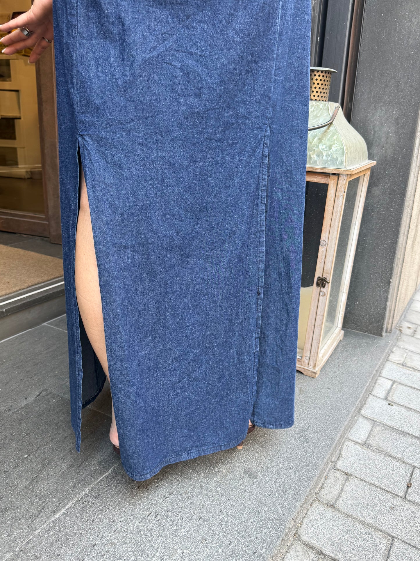 Abito in denim scollo schiffer