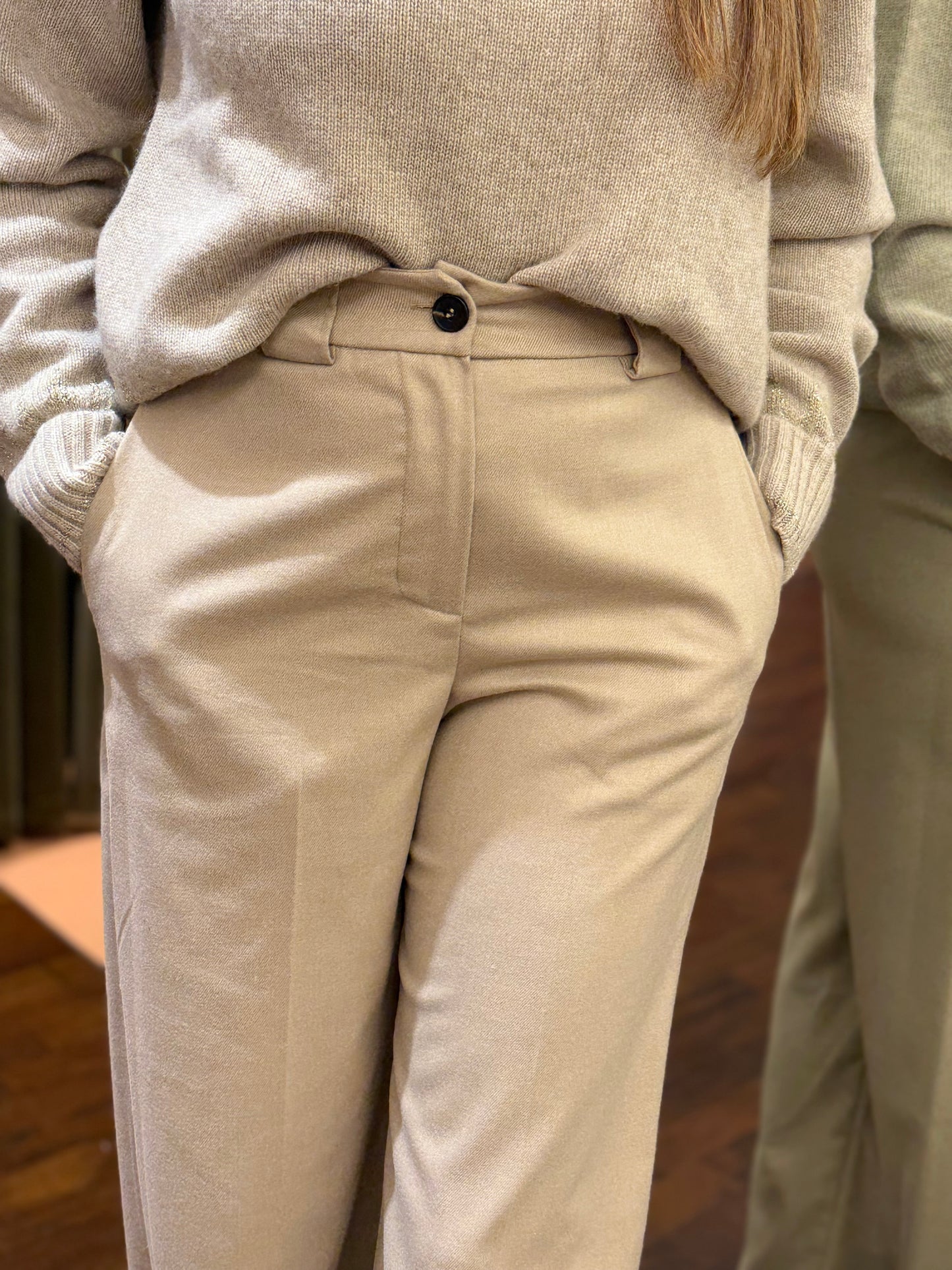 Tensione In pantalone palazzo in flanella CASHA