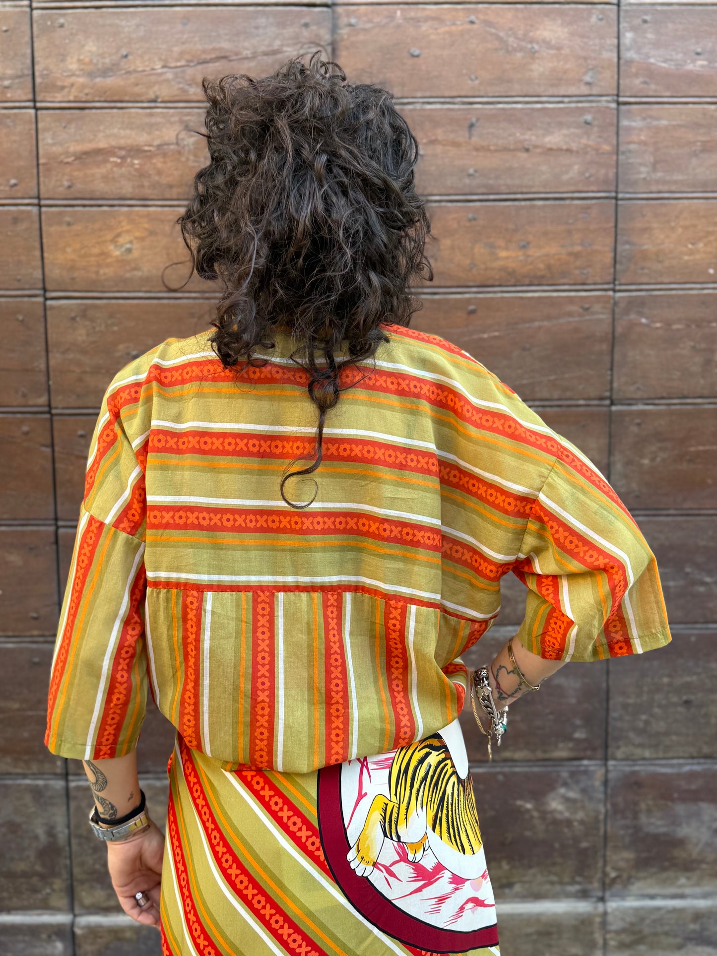 Tensione in camicia coreana FLOWERS