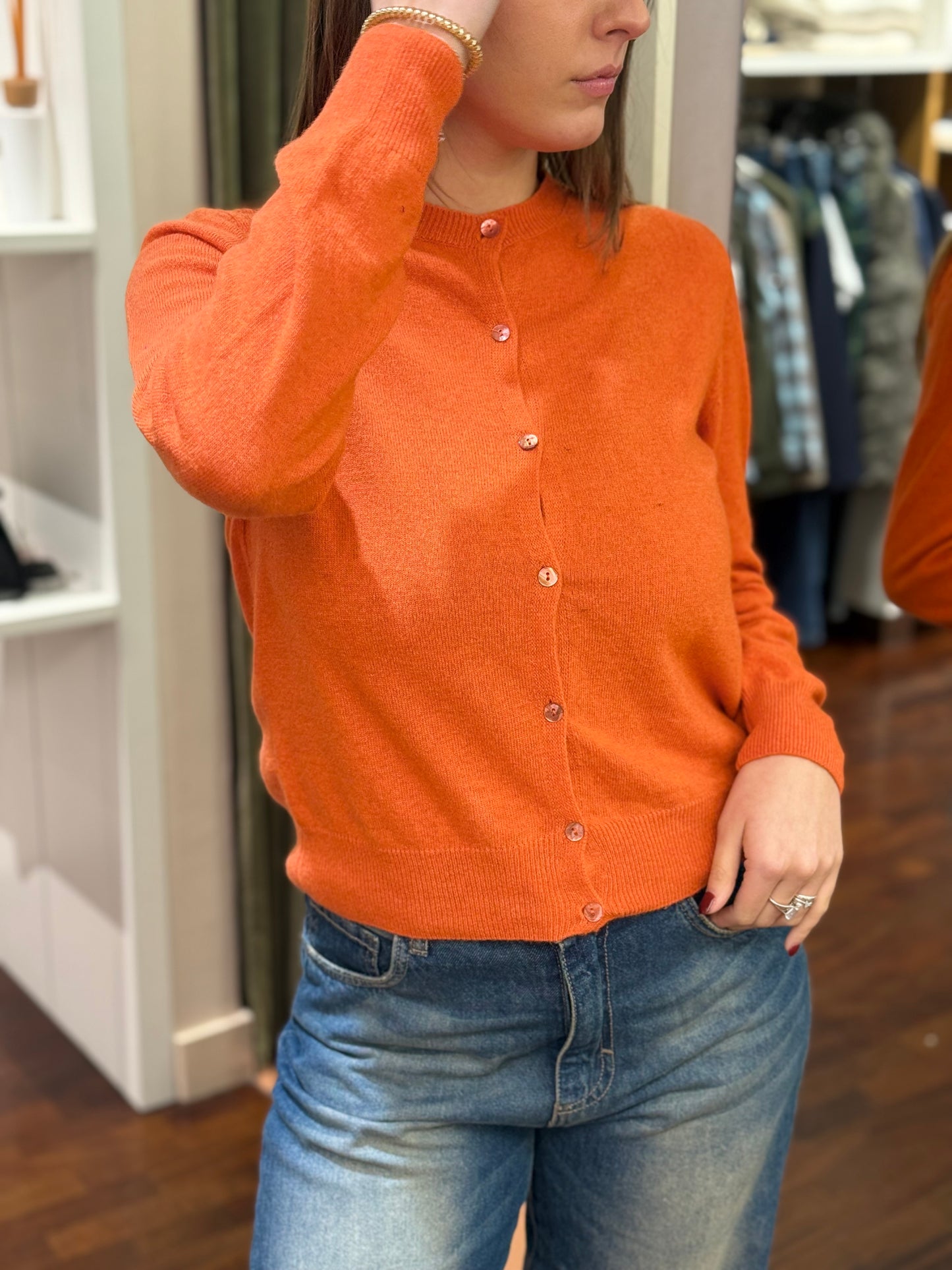 Tensione In Cardigan misto cashmere ARANCIO