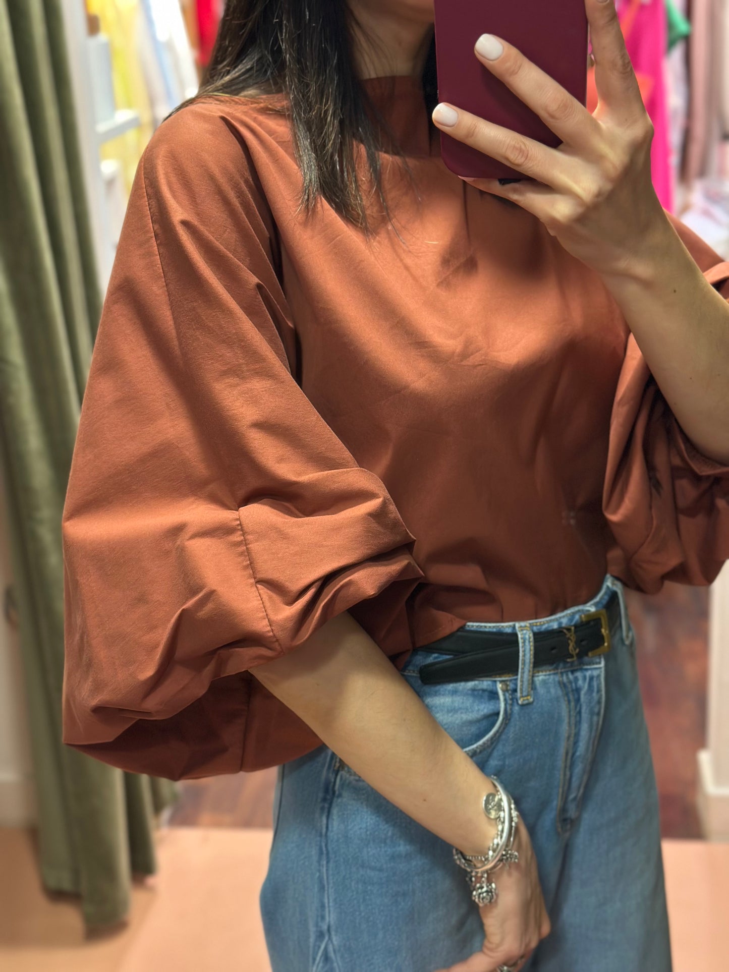 Blusa INES manica a palloncino (disponibile in altre varianti colori)