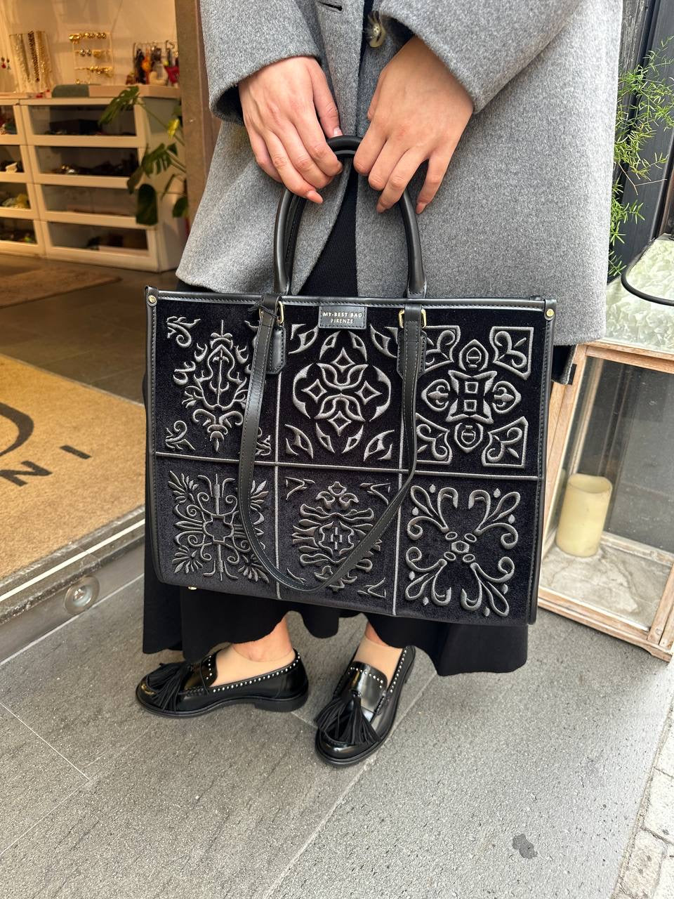 My Best Bag ATENA LISBONA VELVET BLACK