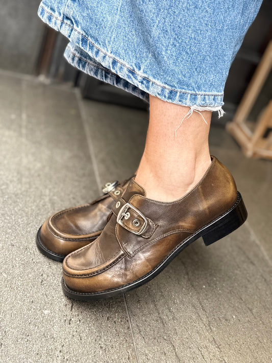 Angel Alarcon GISELLE mocassino vintage TAUPE