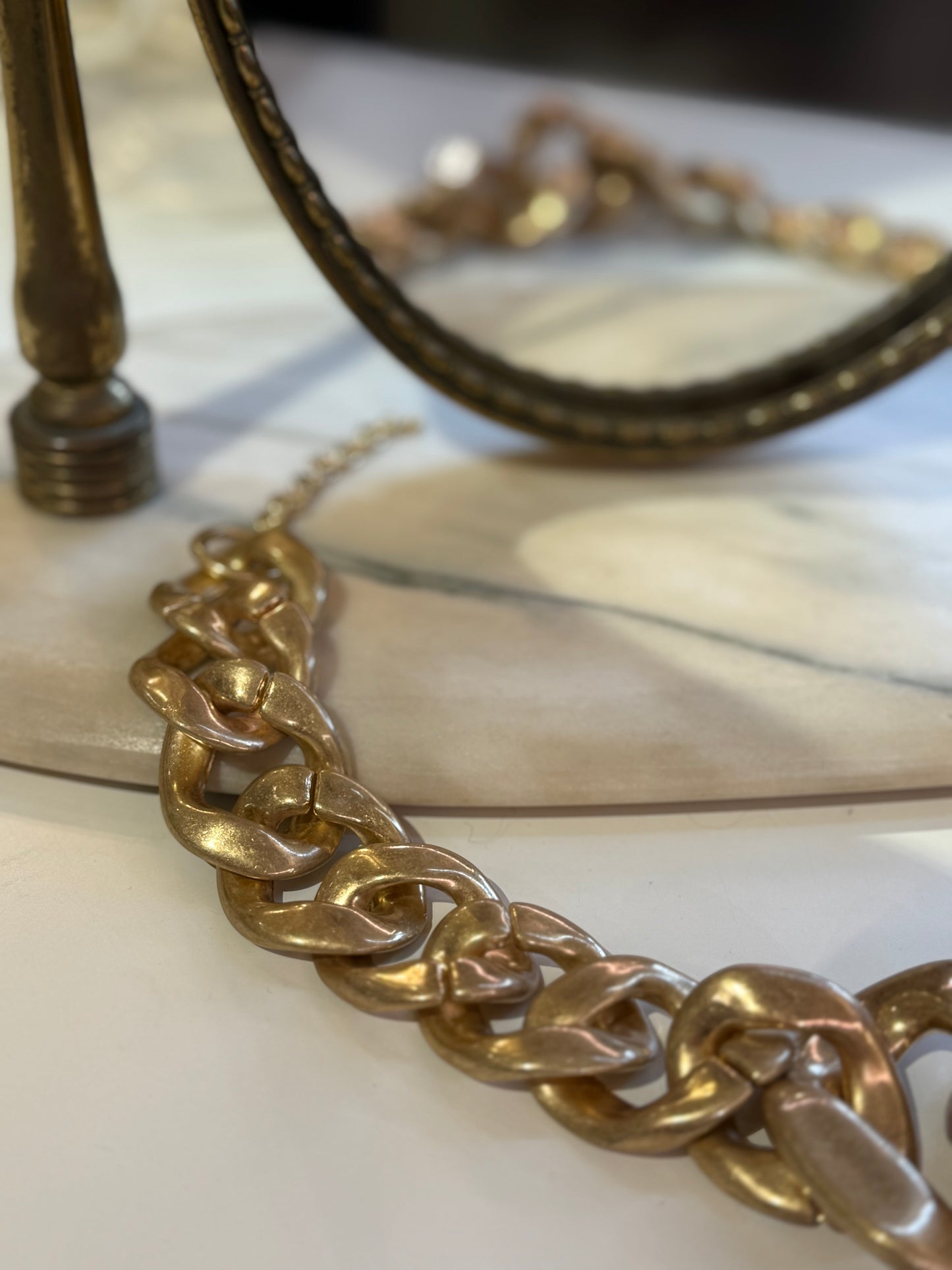 Collana maxi catena ORO satinato