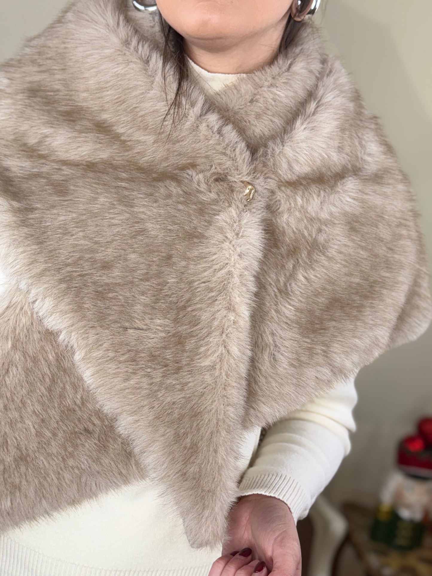 Collo in eco pelliccia BURRO