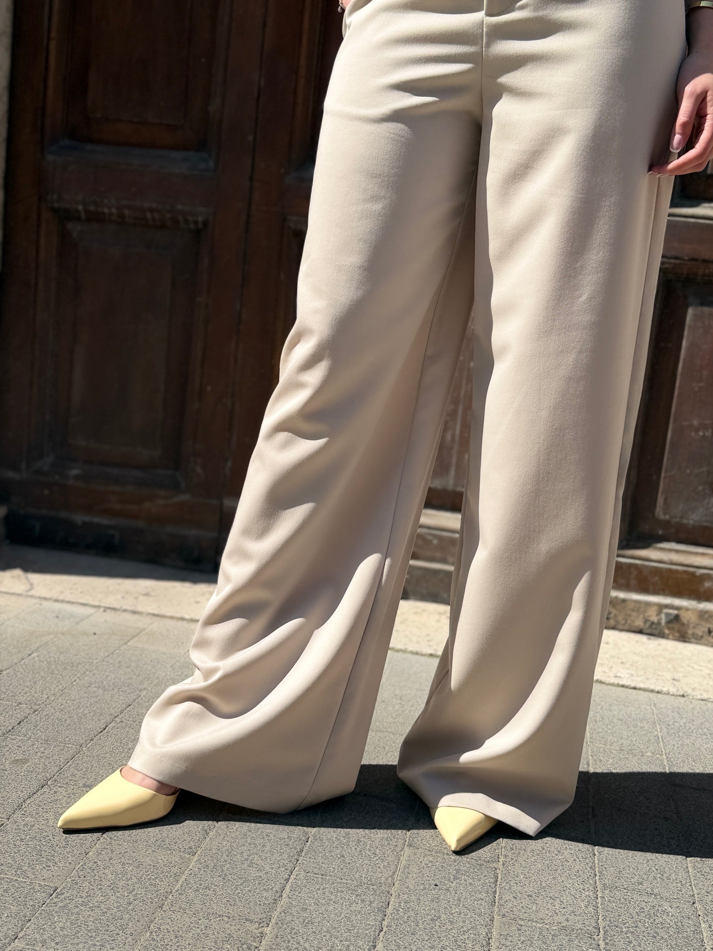 Haveone pantalone con pinces BEIGE