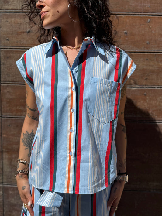 Tensione in Camicia a righe multicolor
