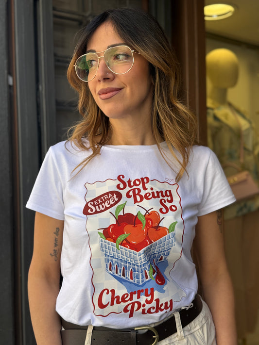 T-shirt stampa "Cherry Picky"