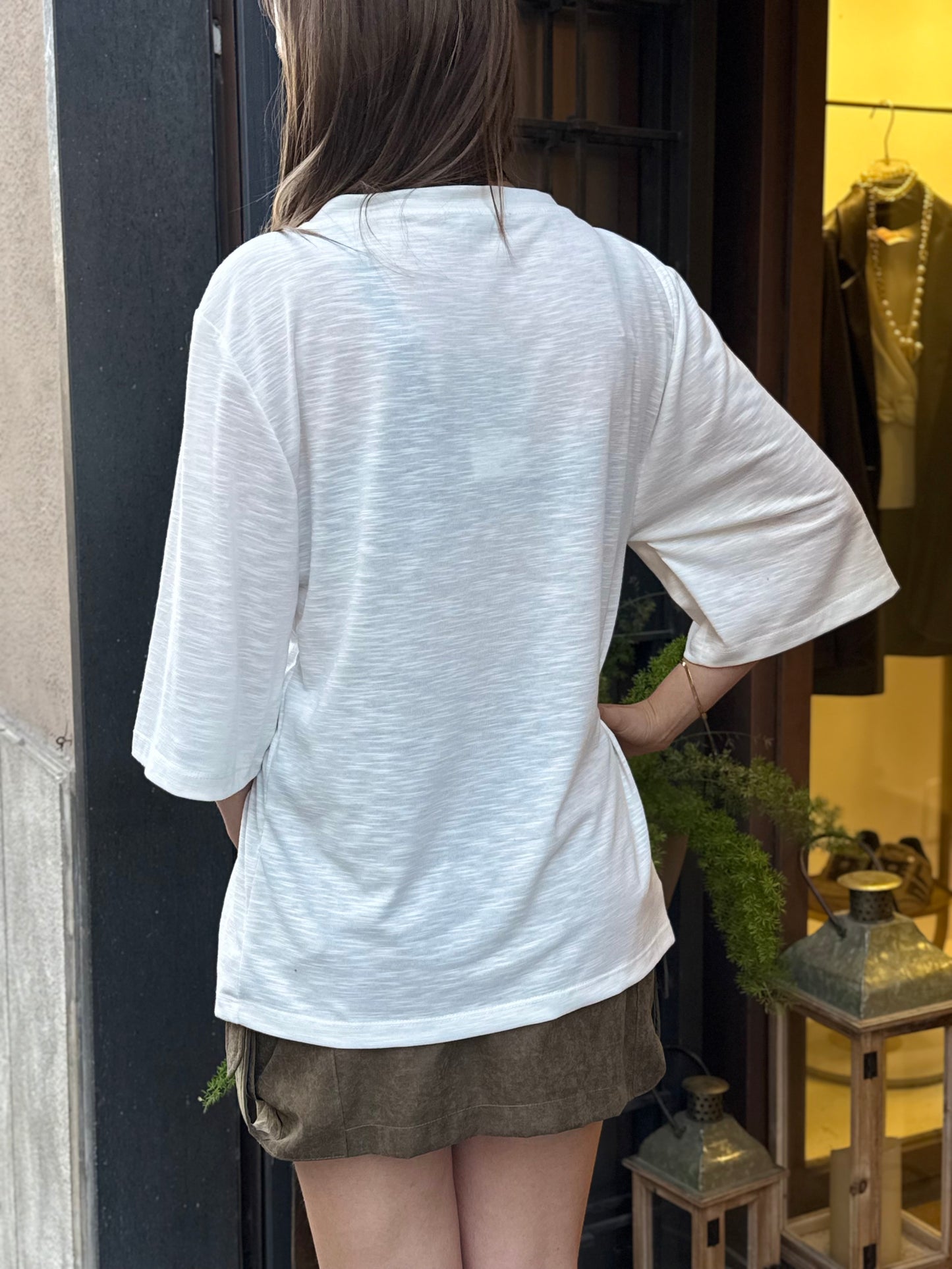 BohemianVí FLASH T-SHIRT Milk