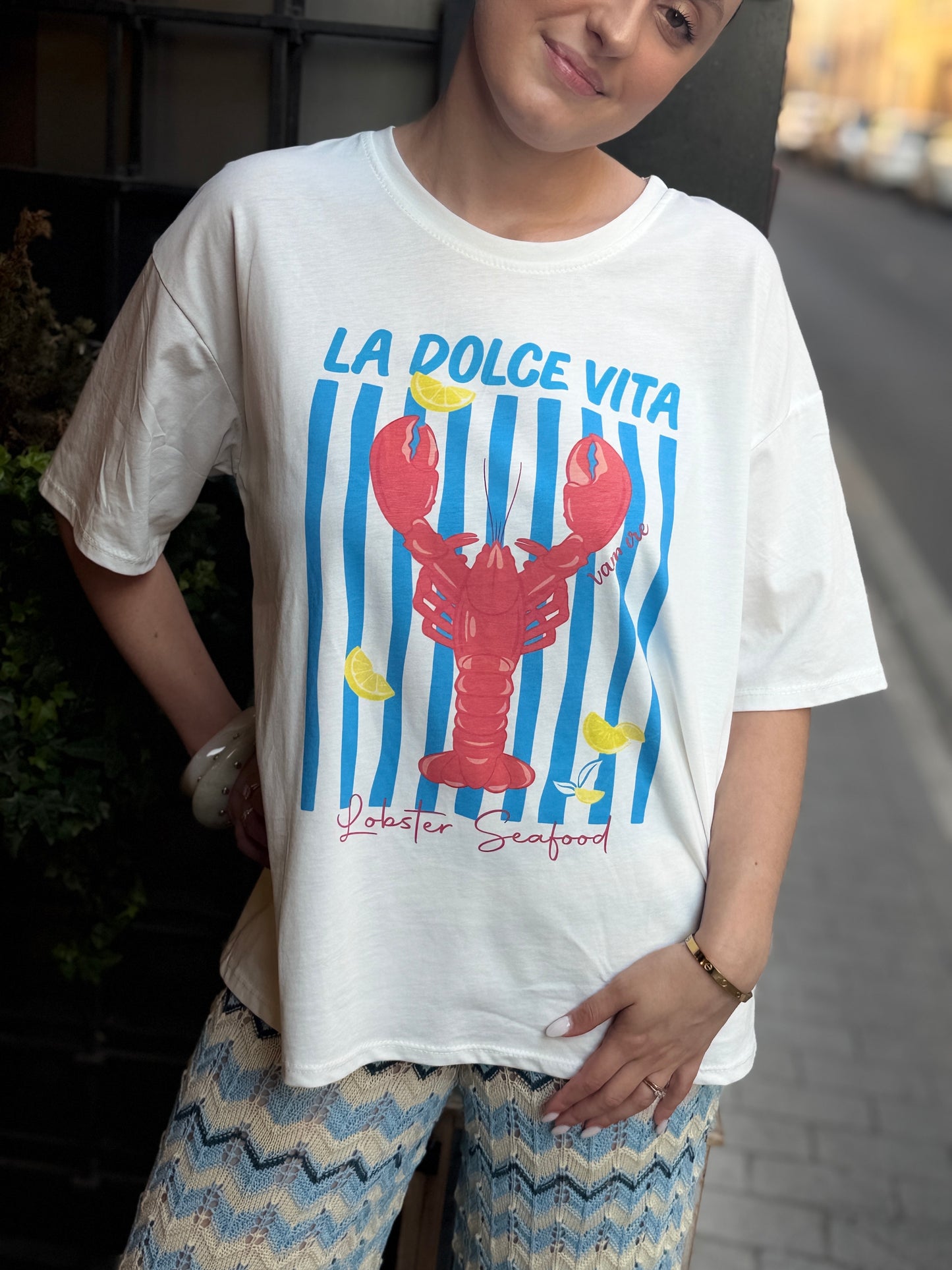 T-shirt stampa “la dolce vita”