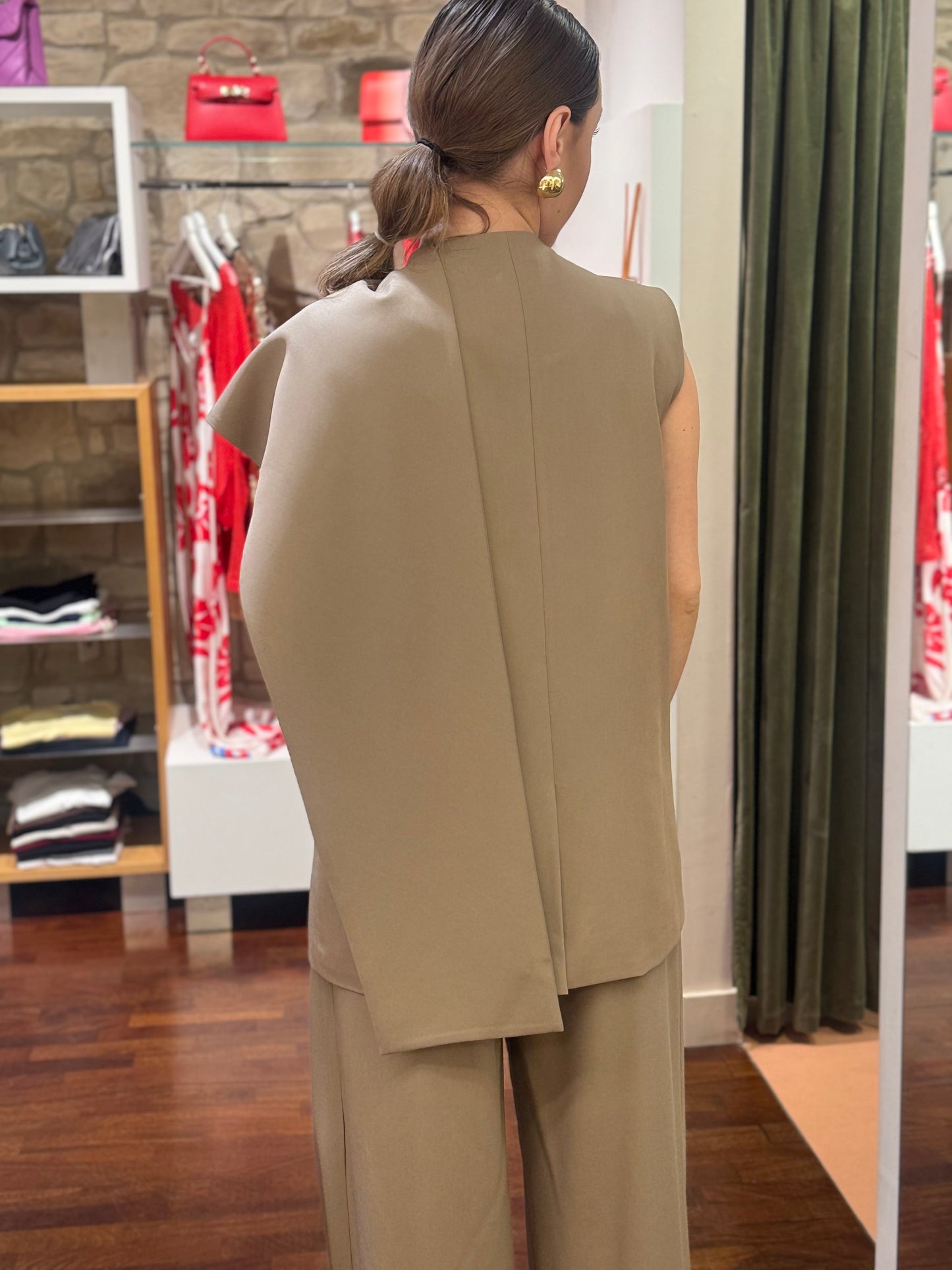 Eleh Gilet con fusciacca VERDE OLIVA