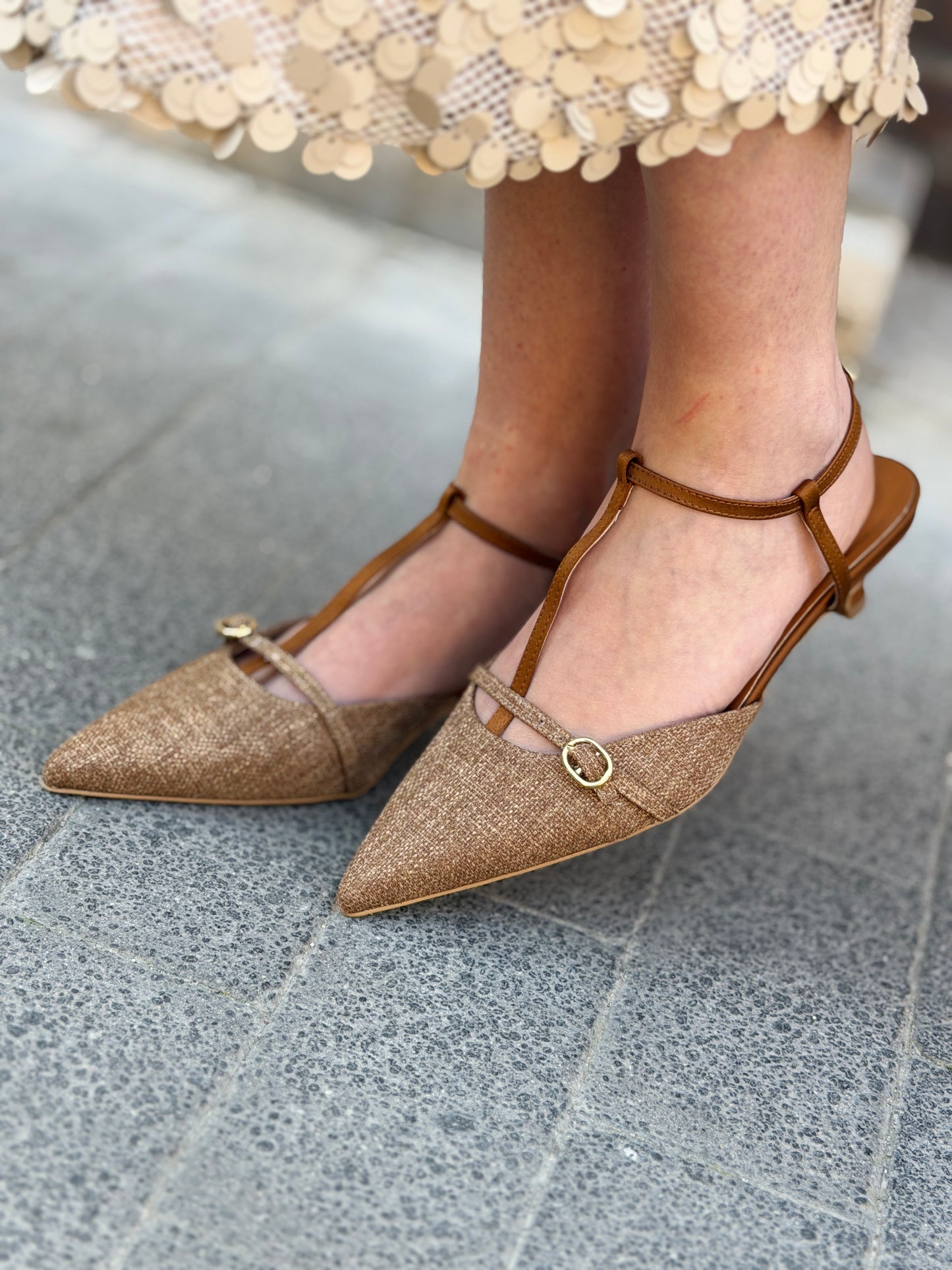 Ovyé Slingback lino Cuoio