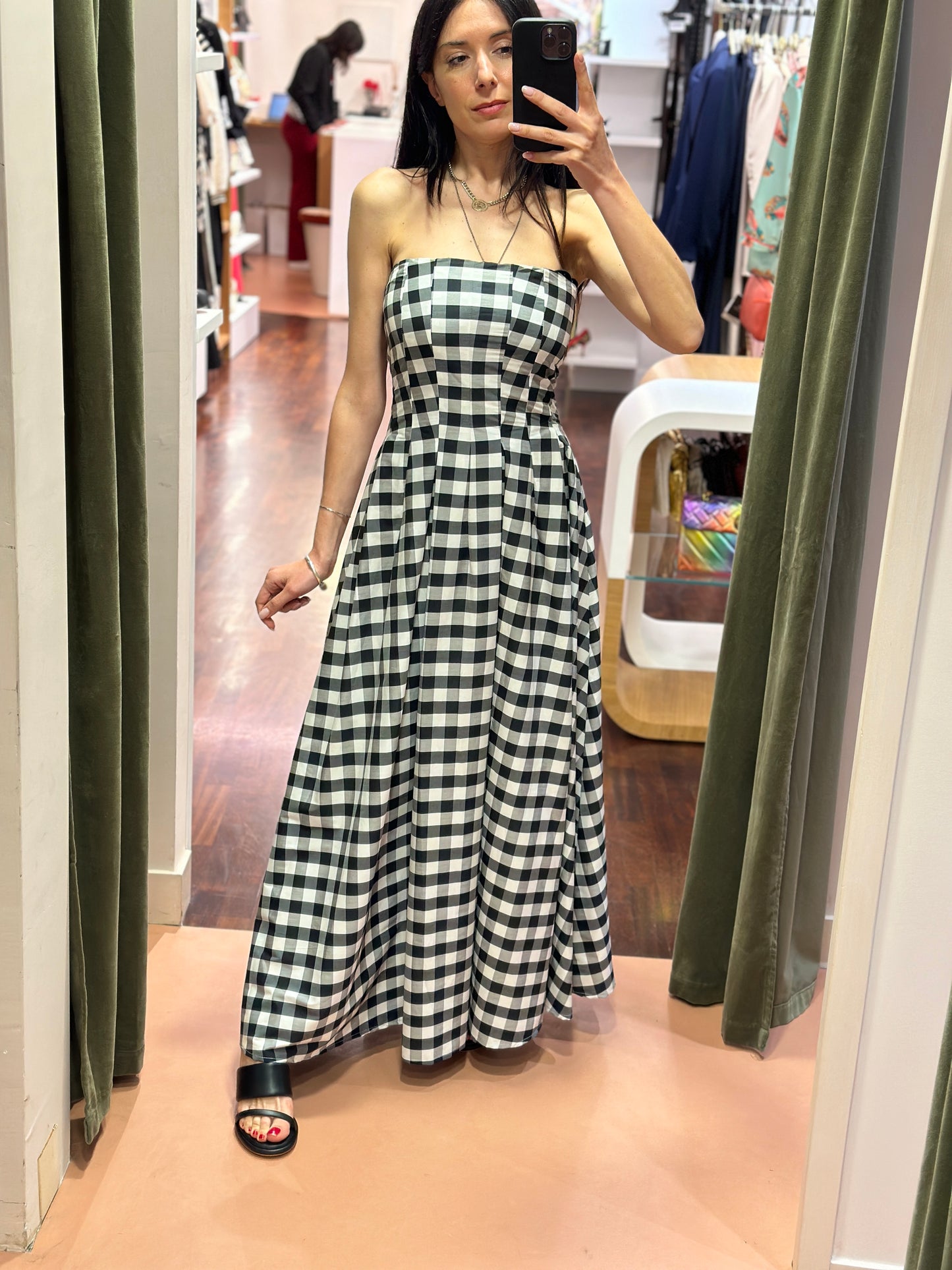 Tensione in Abito lungo in vichy