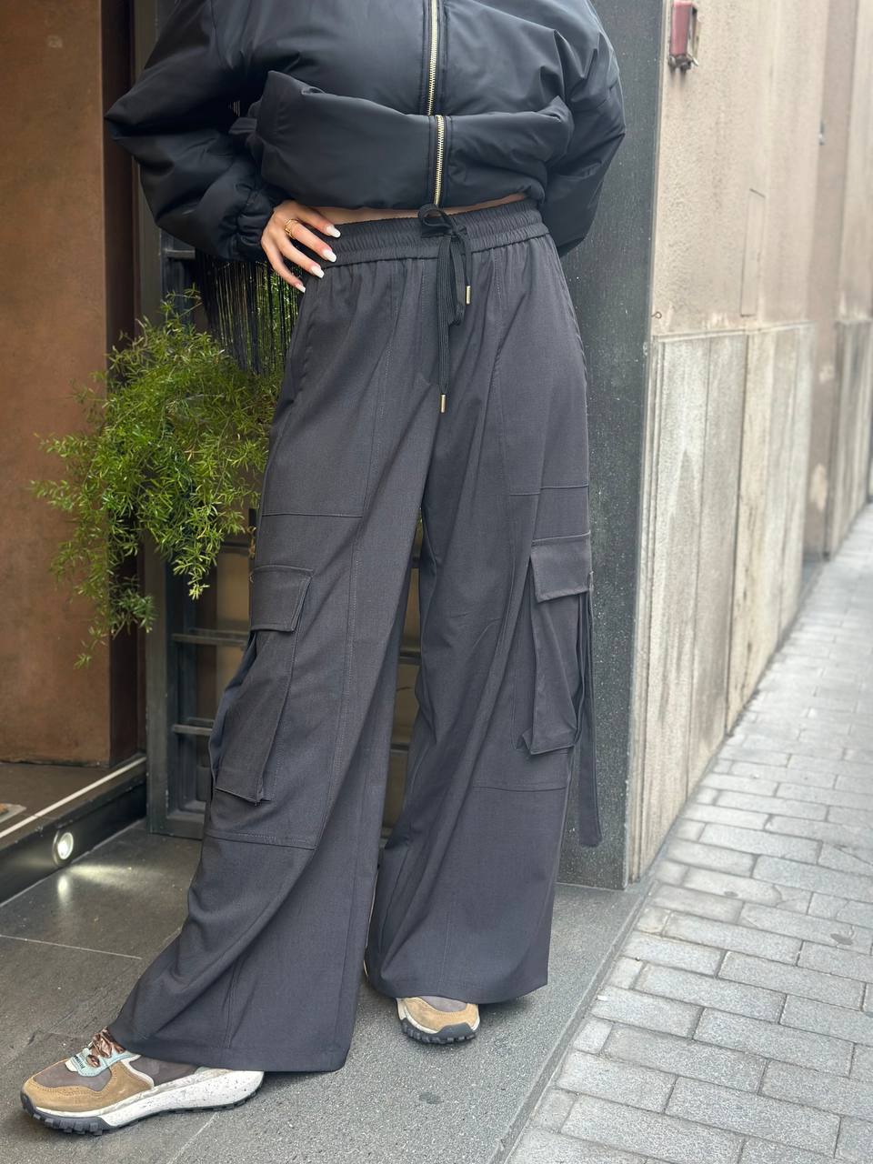 Tensione In Pantalone cargo ANTRACITE