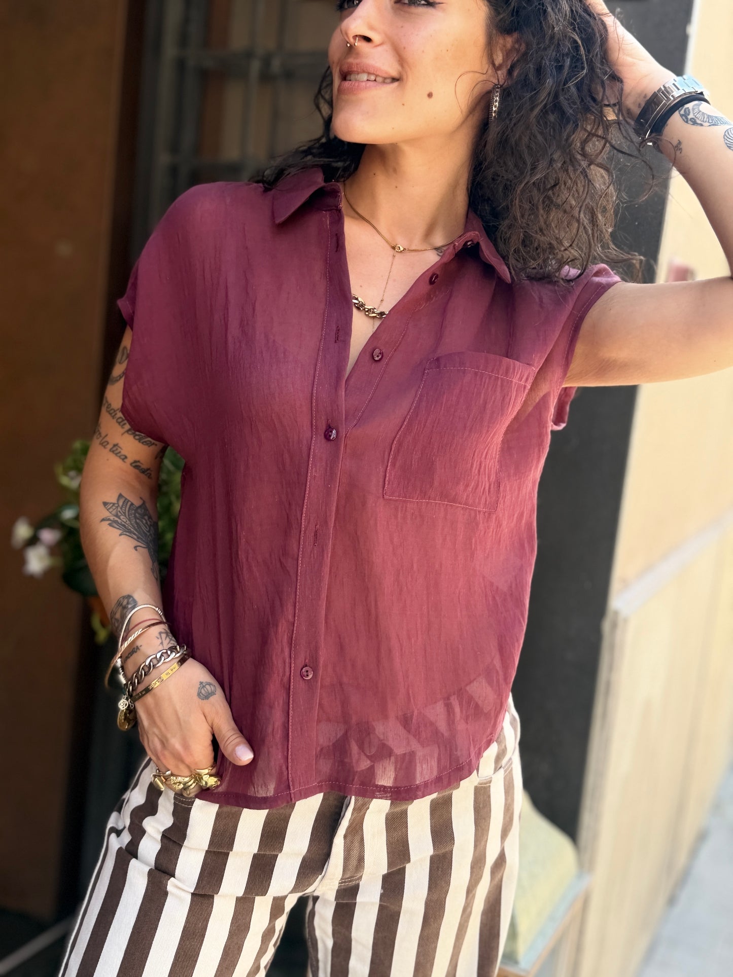 Tensione in Camicia Toscanello, caffè e india
