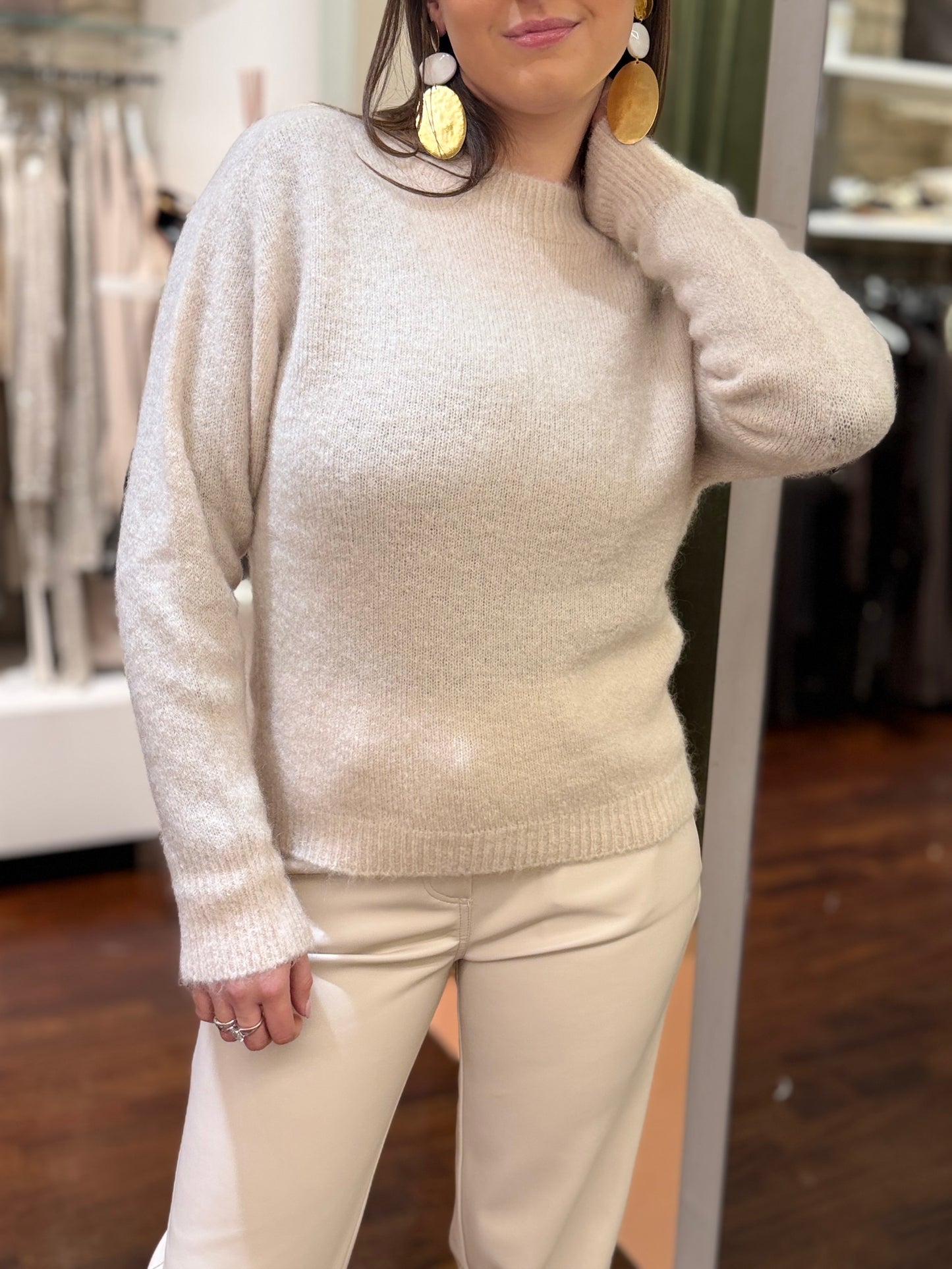 Tensione In Maglia girocollo misto mohair BURRO