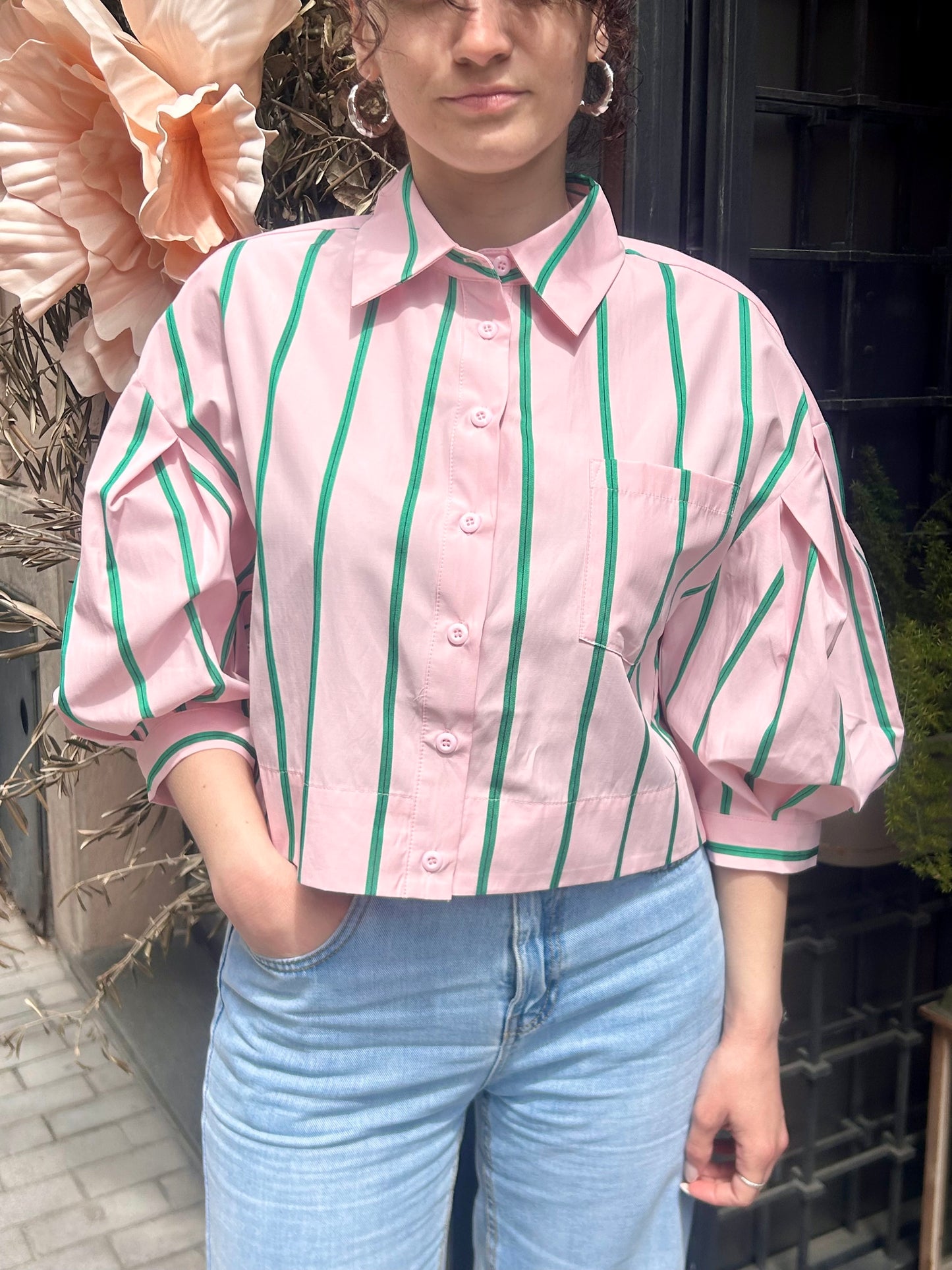 Anonyme Camicia STRIPED SHIRT pink