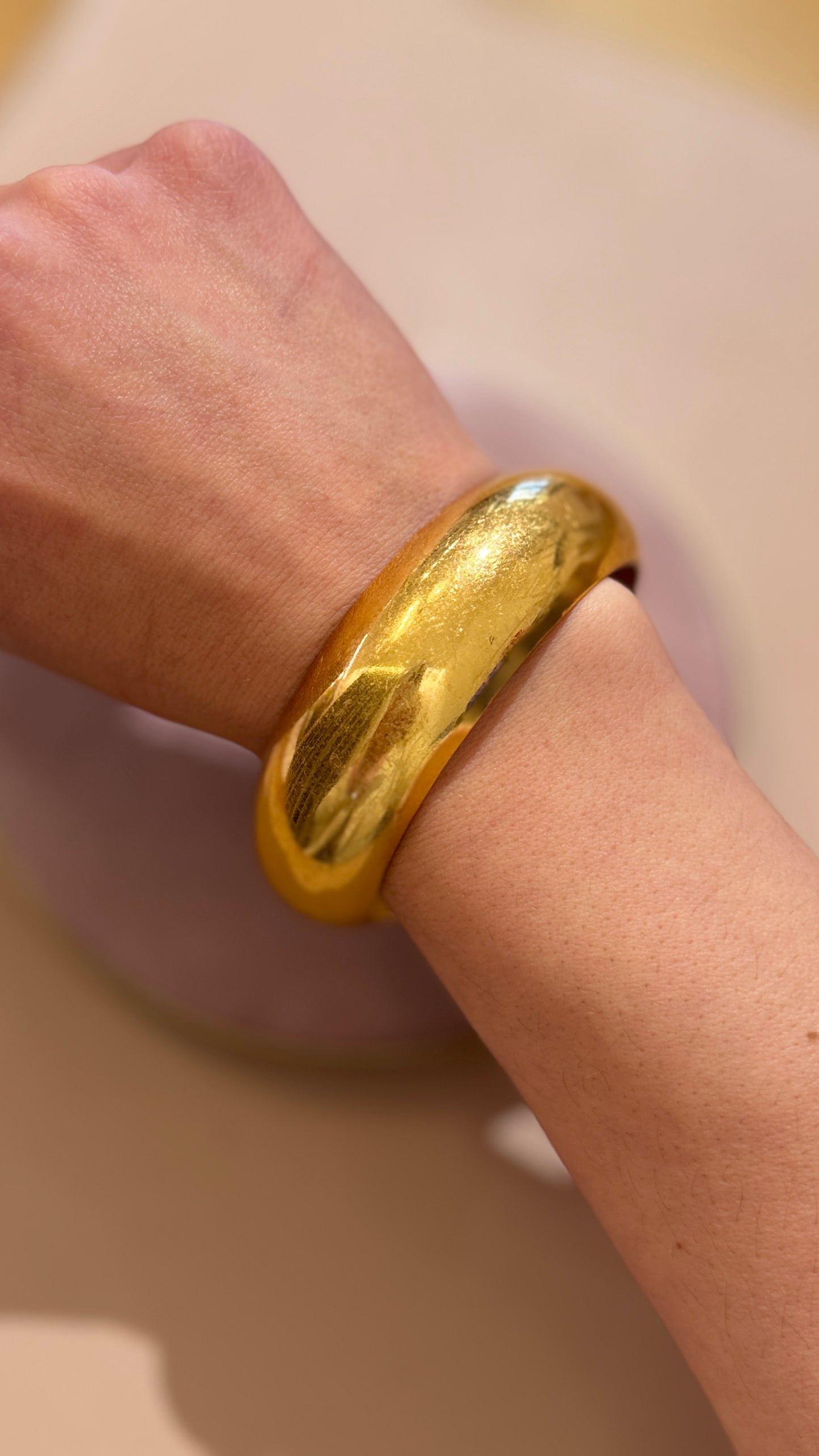 Bracciale rigido liscio Oro