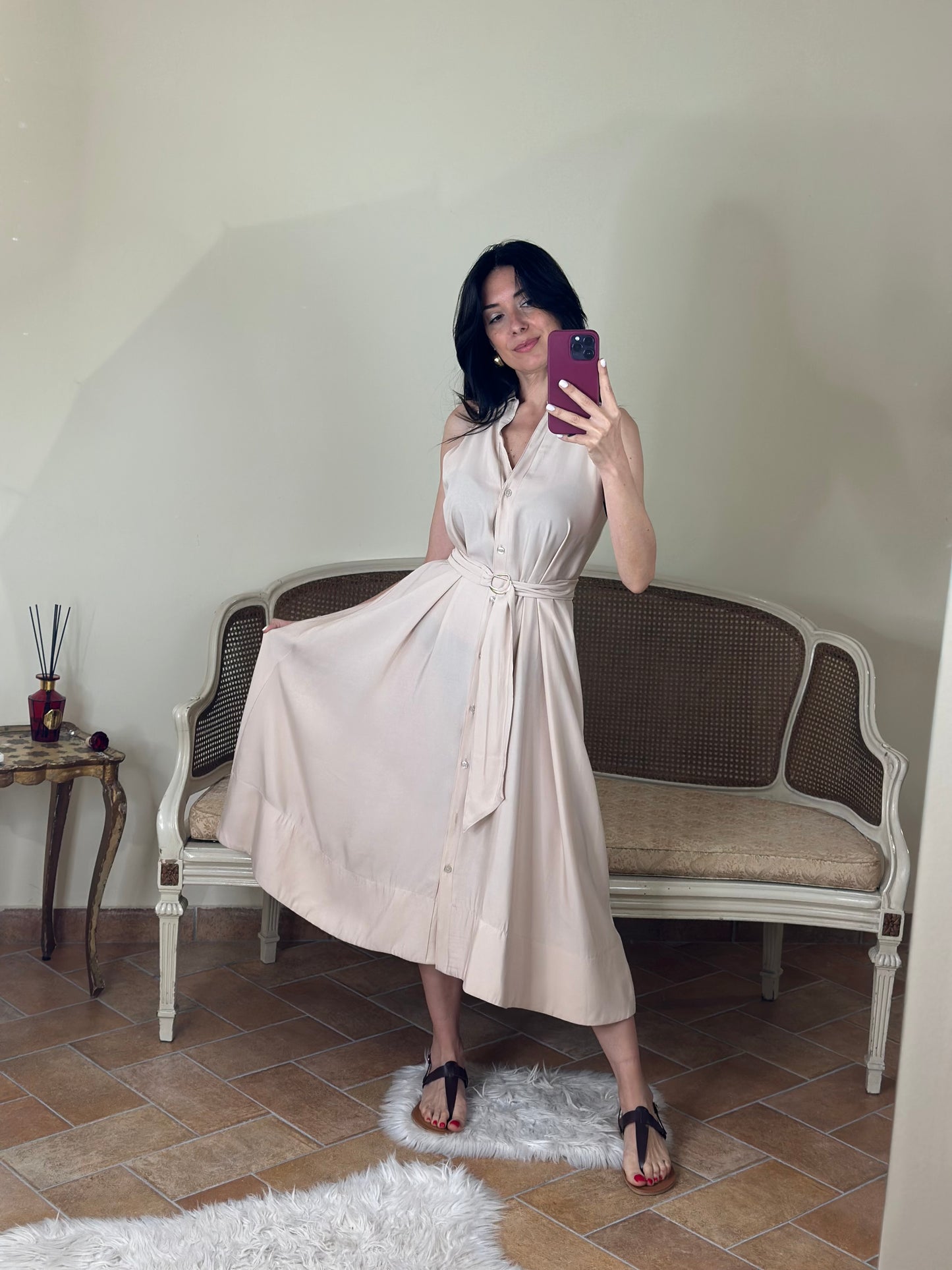 Abito Chemisier Beige