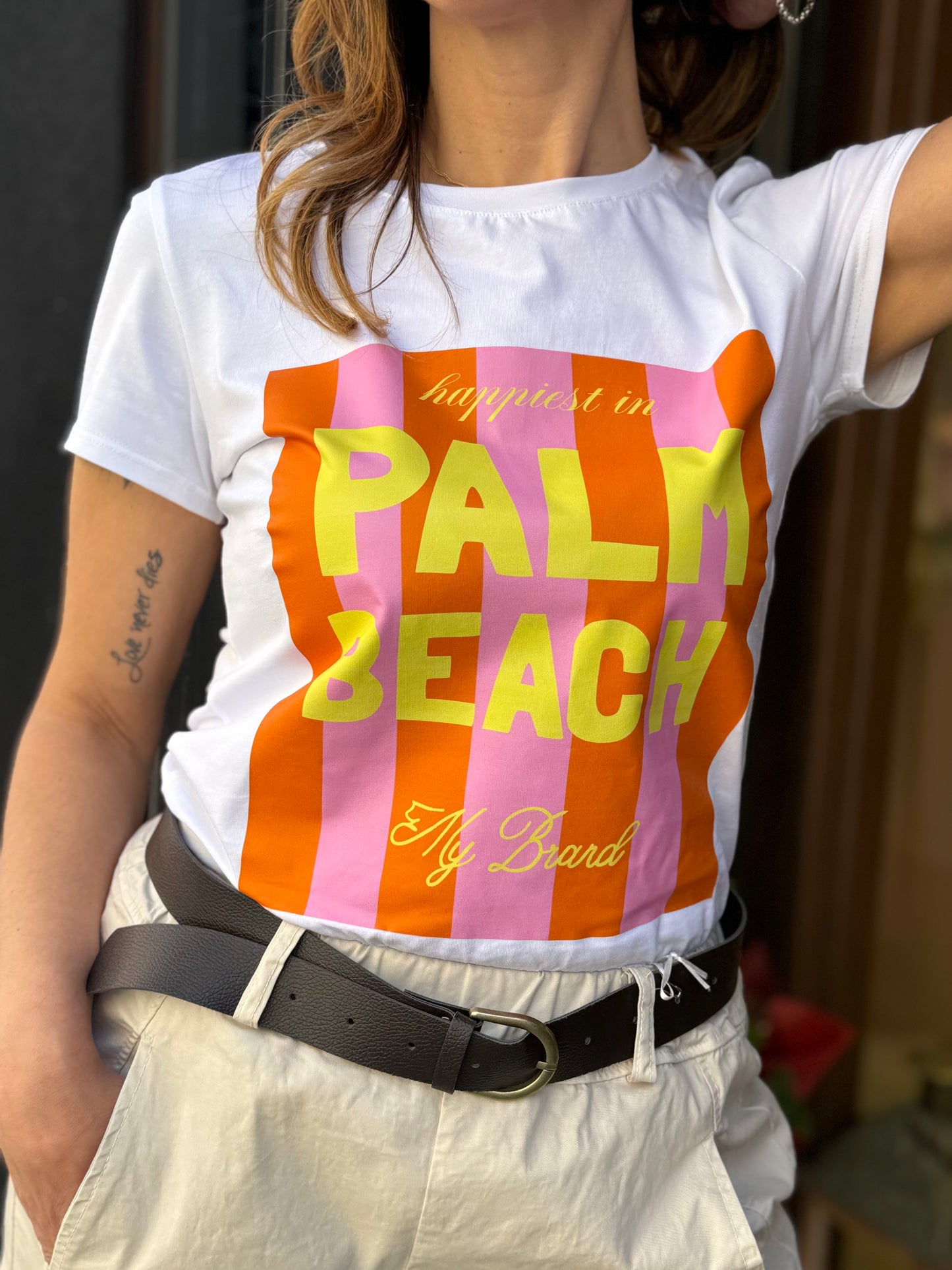 T-shirt stampa "PALM BEACH"