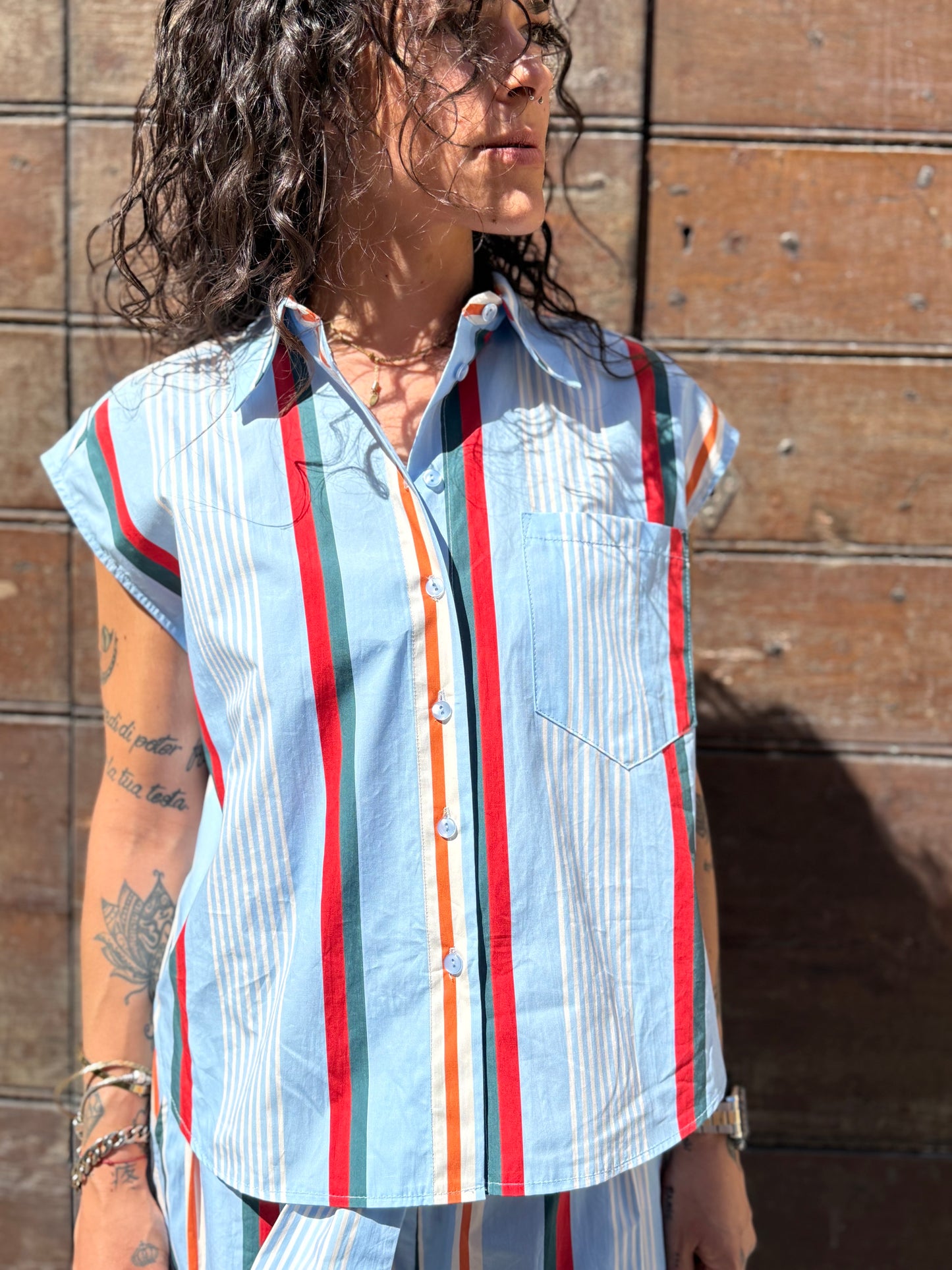 Tensione in Camicia a righe multicolor