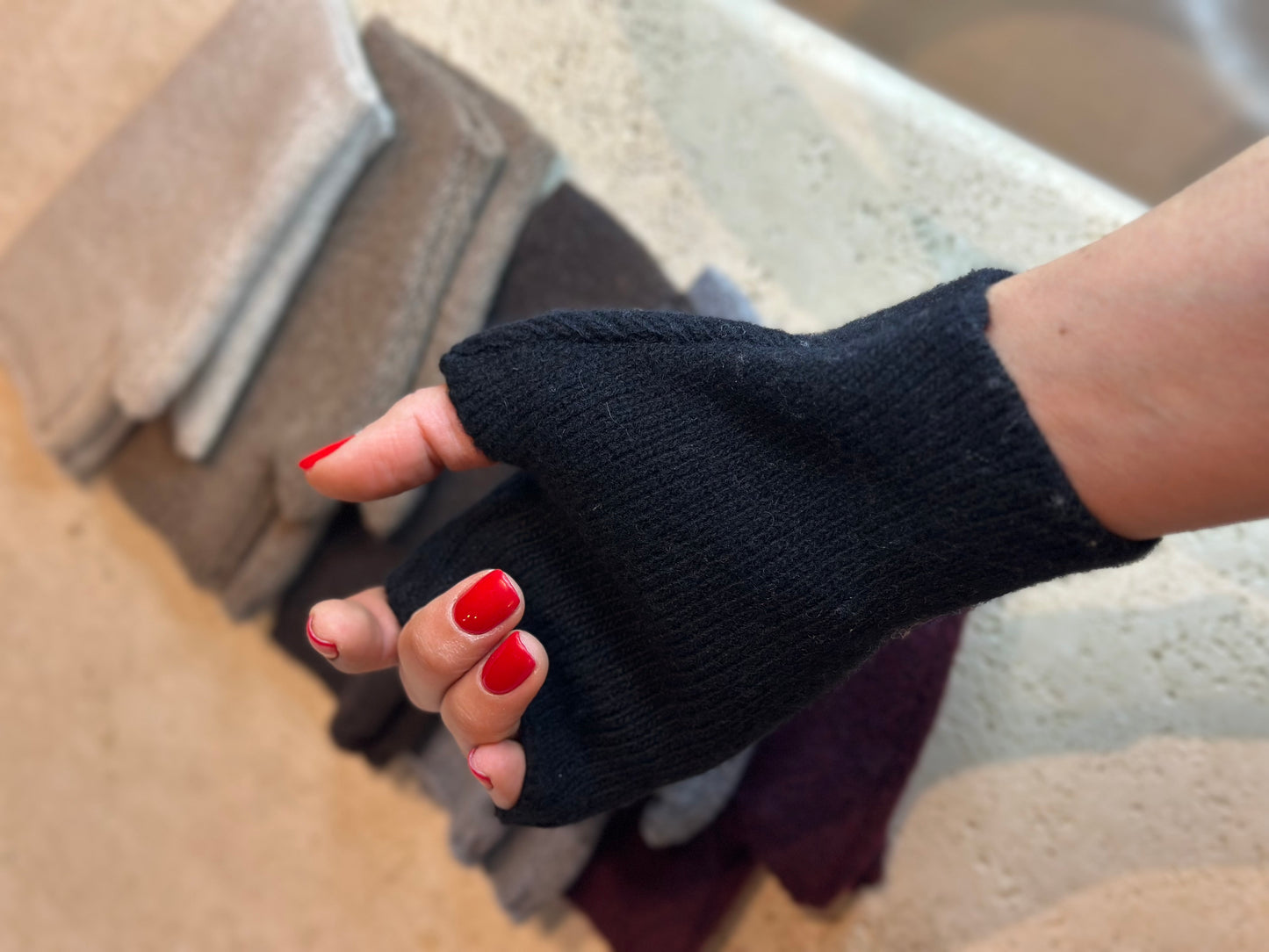 Muffole in misto cashmere