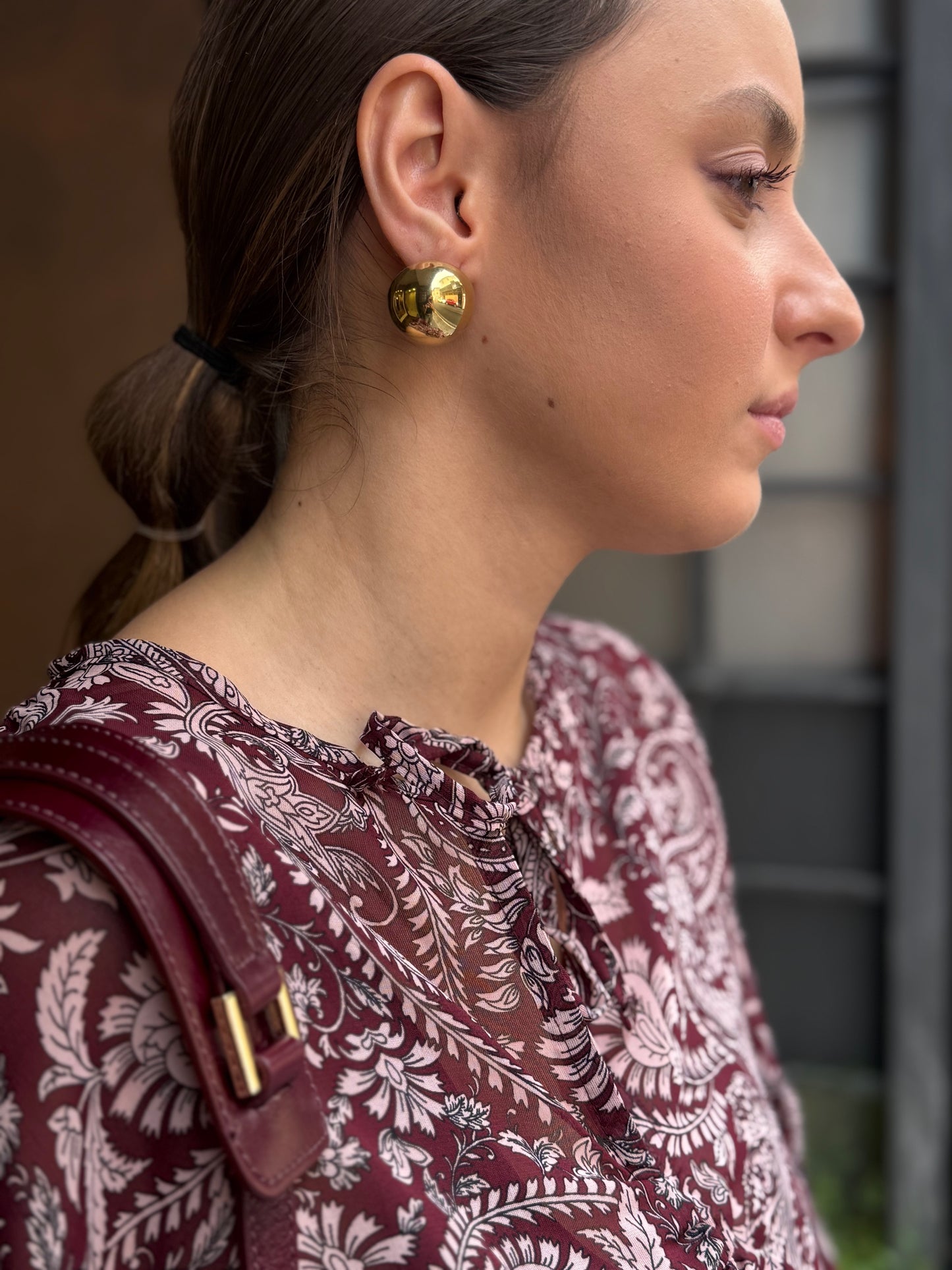 Orecchini bombati ORO small