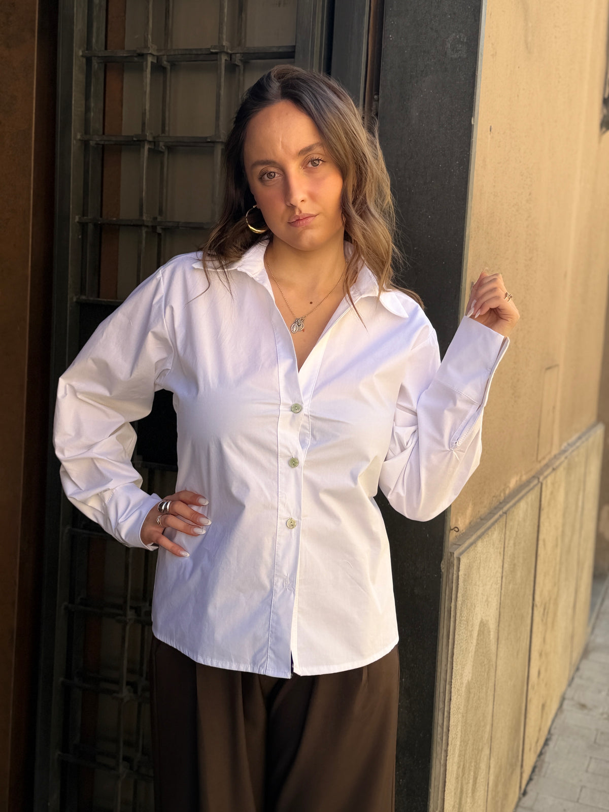 Camicia avvitata BIANCA