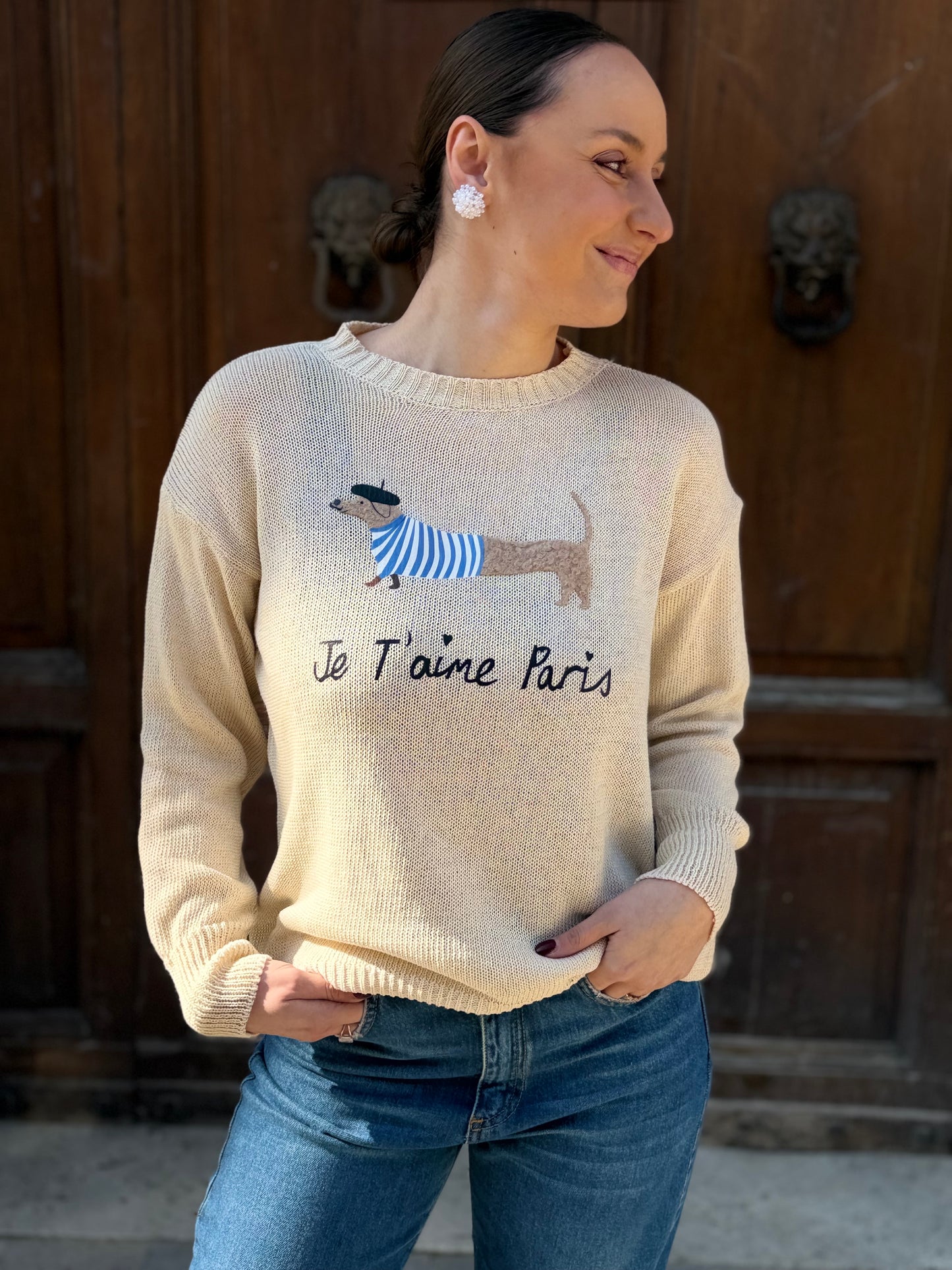 Maglia " Je T'aime Paris" BEIGE