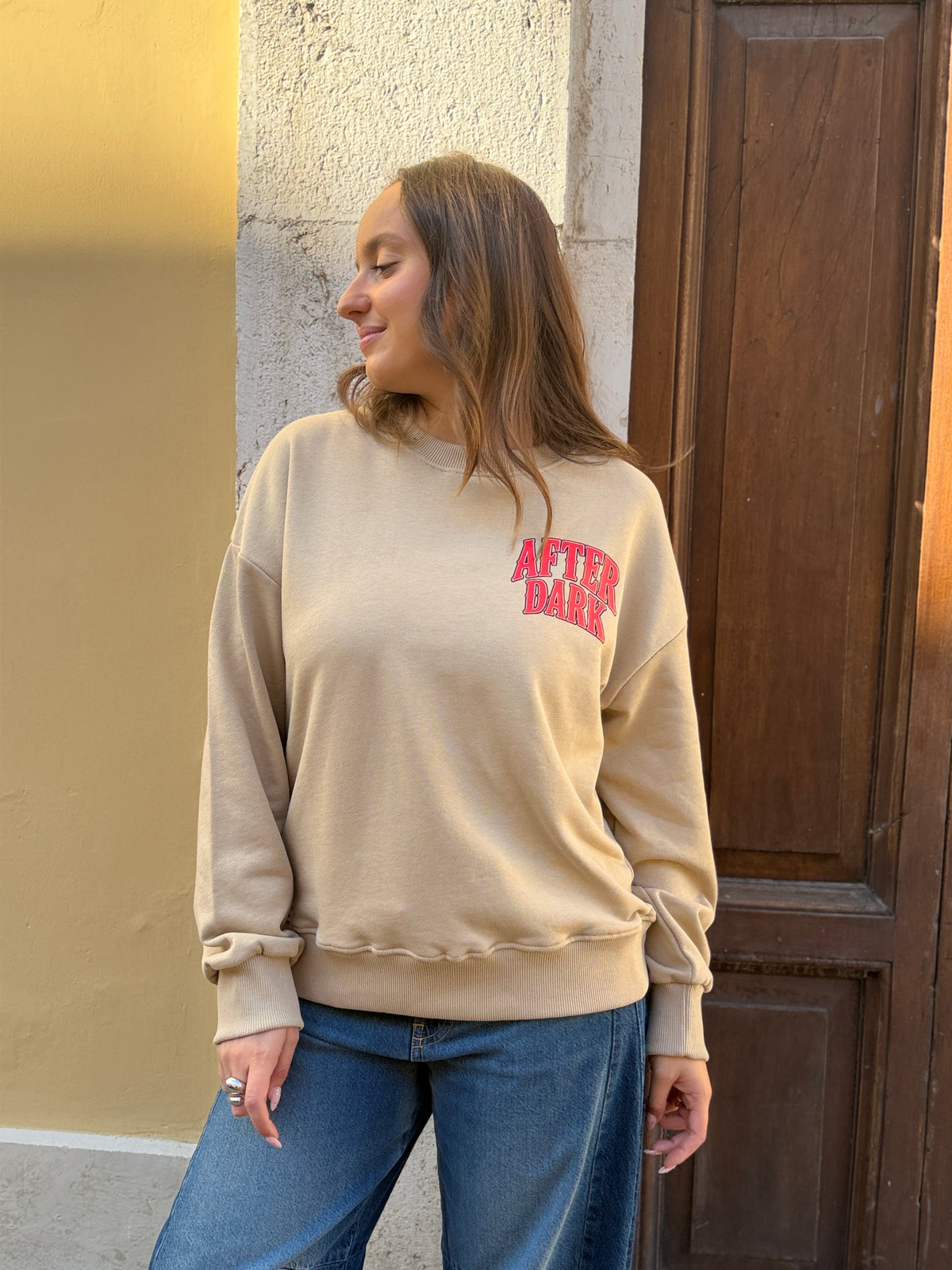 Haveone felpa BEIGE “After dark” BEIGE E GRIGIA