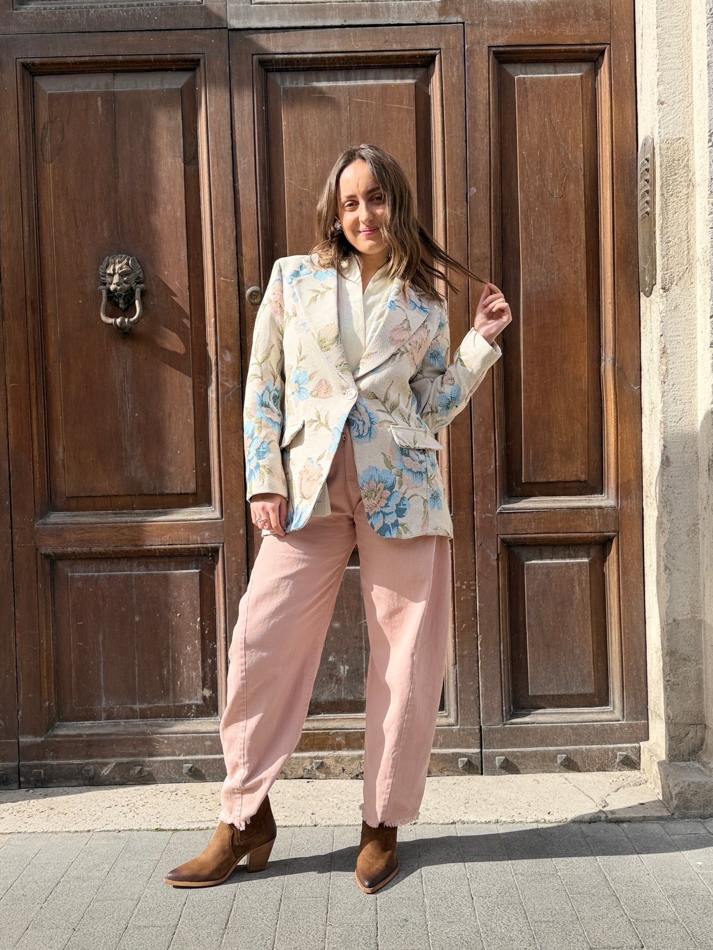 Giacca floreale vintage style