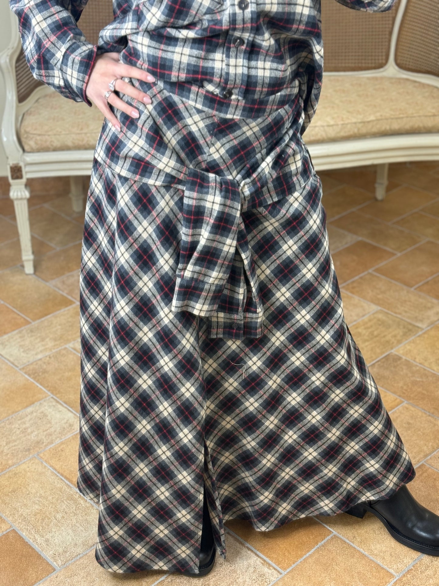 Tensione In Gonna tartan GRIGIO/ROSSO